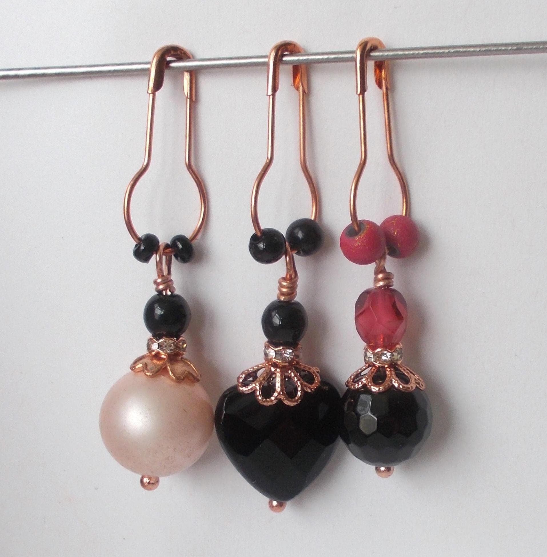 Charms - Three Handmade Junk Journal Dangle Drops / Charms / Vintage Style Boho Embelishments