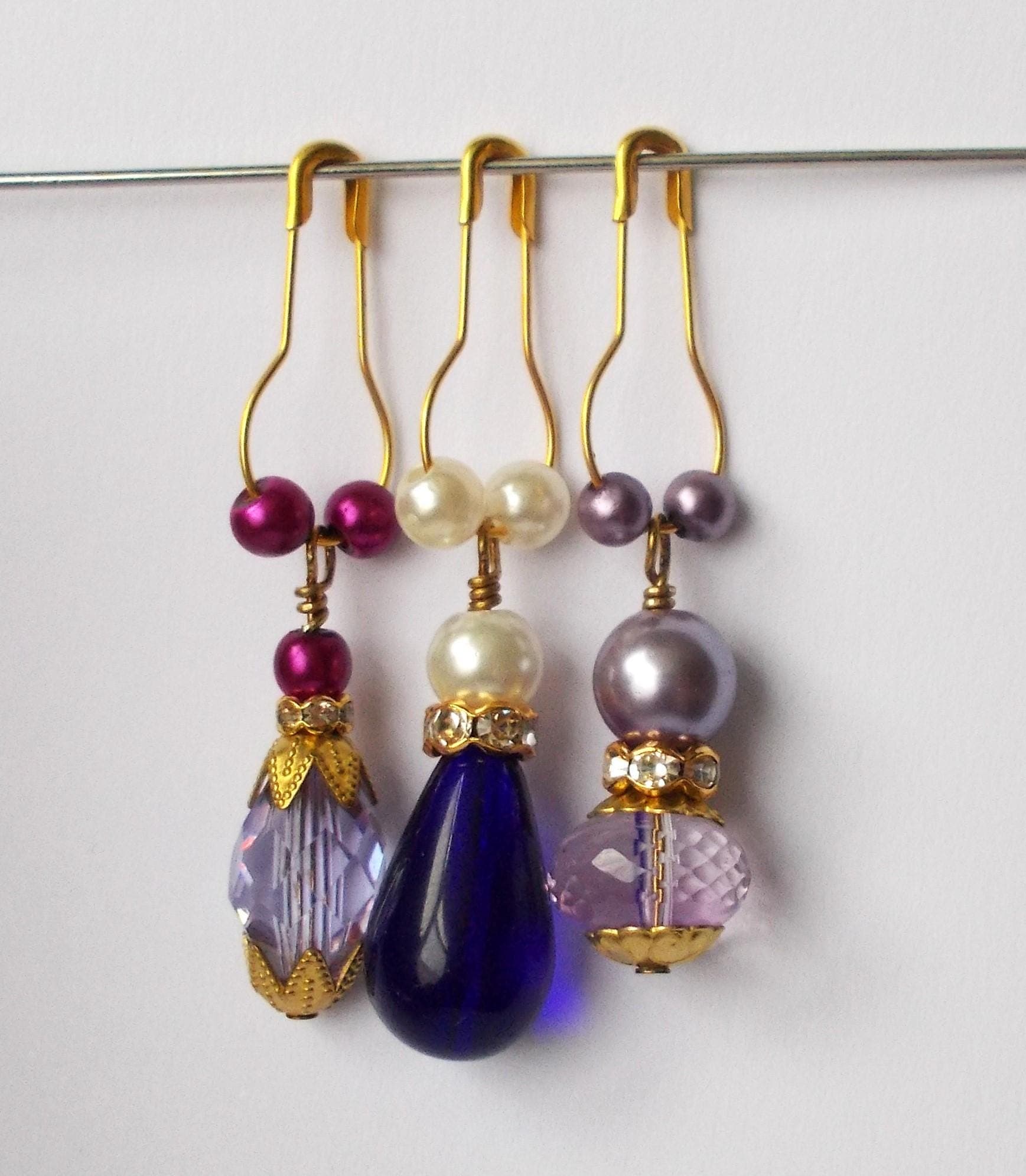 Charms - Three Handmade Junk Journal Dangle Drops / Charms / Vintage Style Boho Embelishments