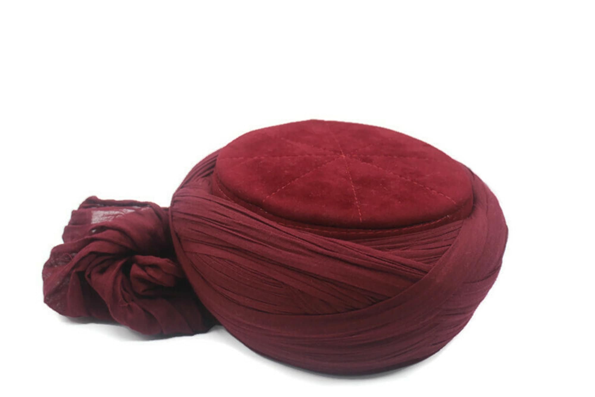 Saladin Bordeaux Syrian Style Imamah, Unique Islamic Art, Imam Pagri Imama, Muslim Hat, Sunnah Cap, Prayer Hat, Islamic Gift - image 4