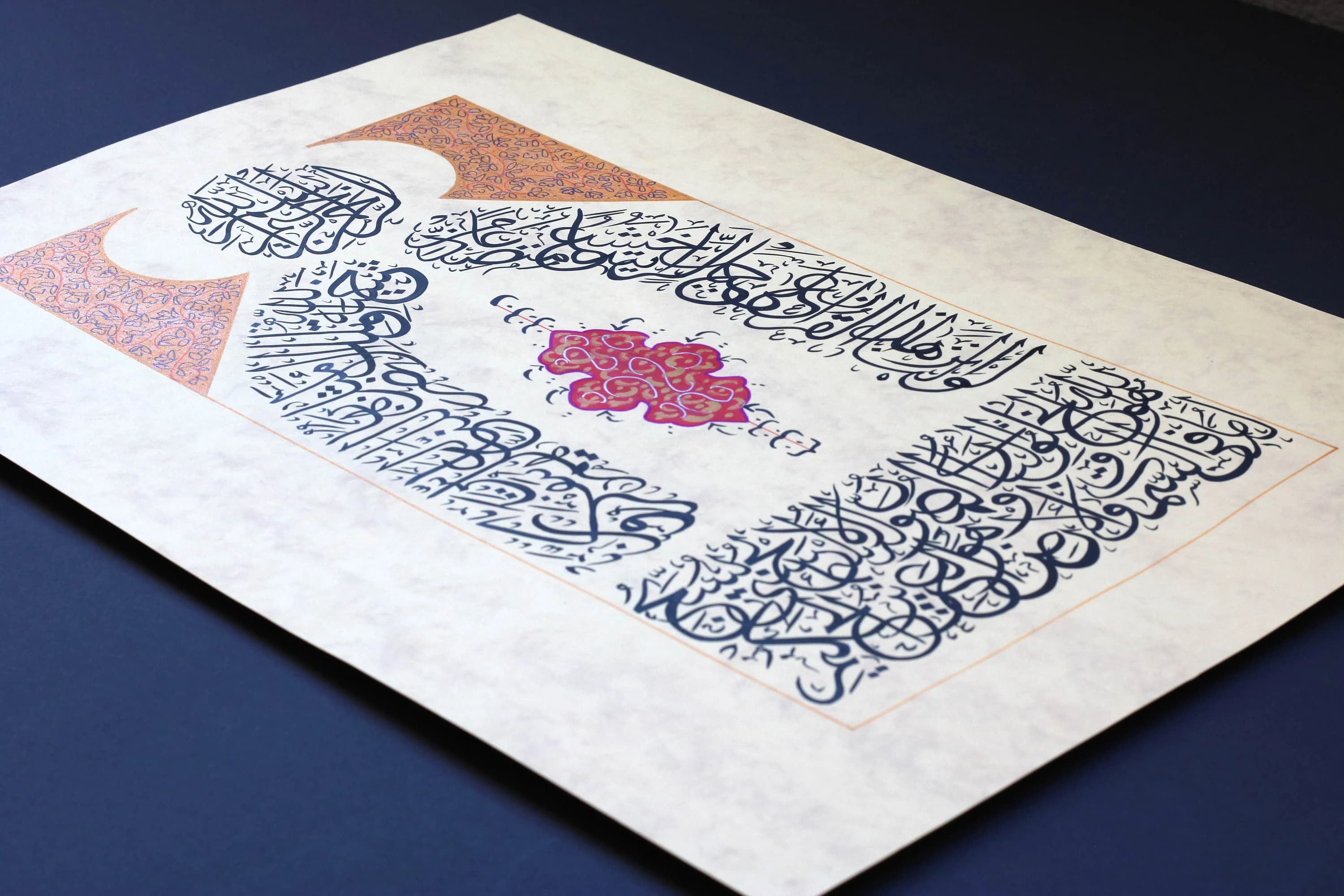 Handmade Islamic Calligraphy Art – Surah AL HASHR, Ottoman Turkish Decor