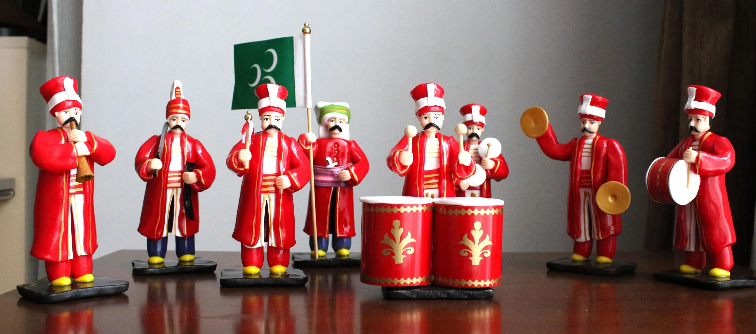 Handmade Ottoman Mehteran Band: Historical Musical Ensemble, Set of 8