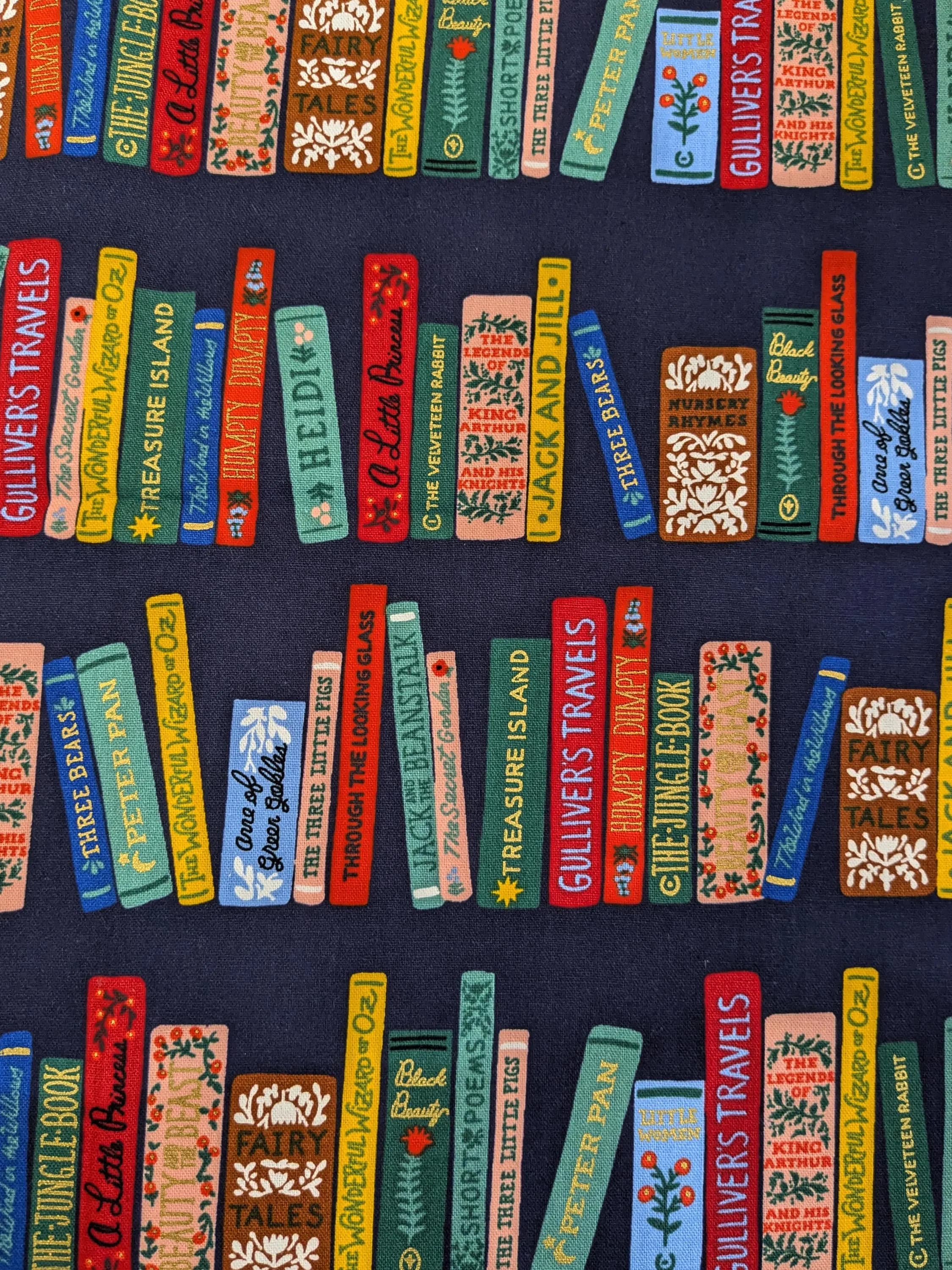 Rifle Paper Co. Book Print  Curio Collection Metallic Cotton Linen Canvas Fabric  last 27"X44"  - Rare - image 2