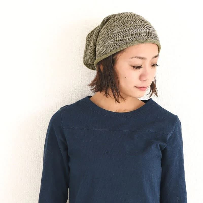 Summer Beanie, Slouchy Beanie Hat, Made in Japan, Sports Japanese Fashion, Perfect for Running Fitness, Light Weight, Womens Knit Beanie