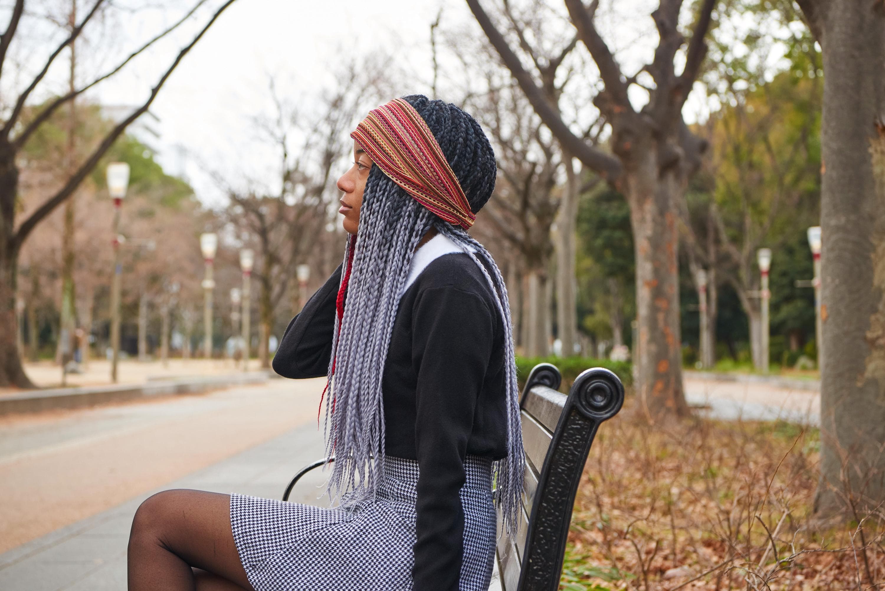 Crochet Head Scarf, Mens Headband, Summer Bandana for Women, Knit Triangle Scarf, Breathable Mesh - image 4