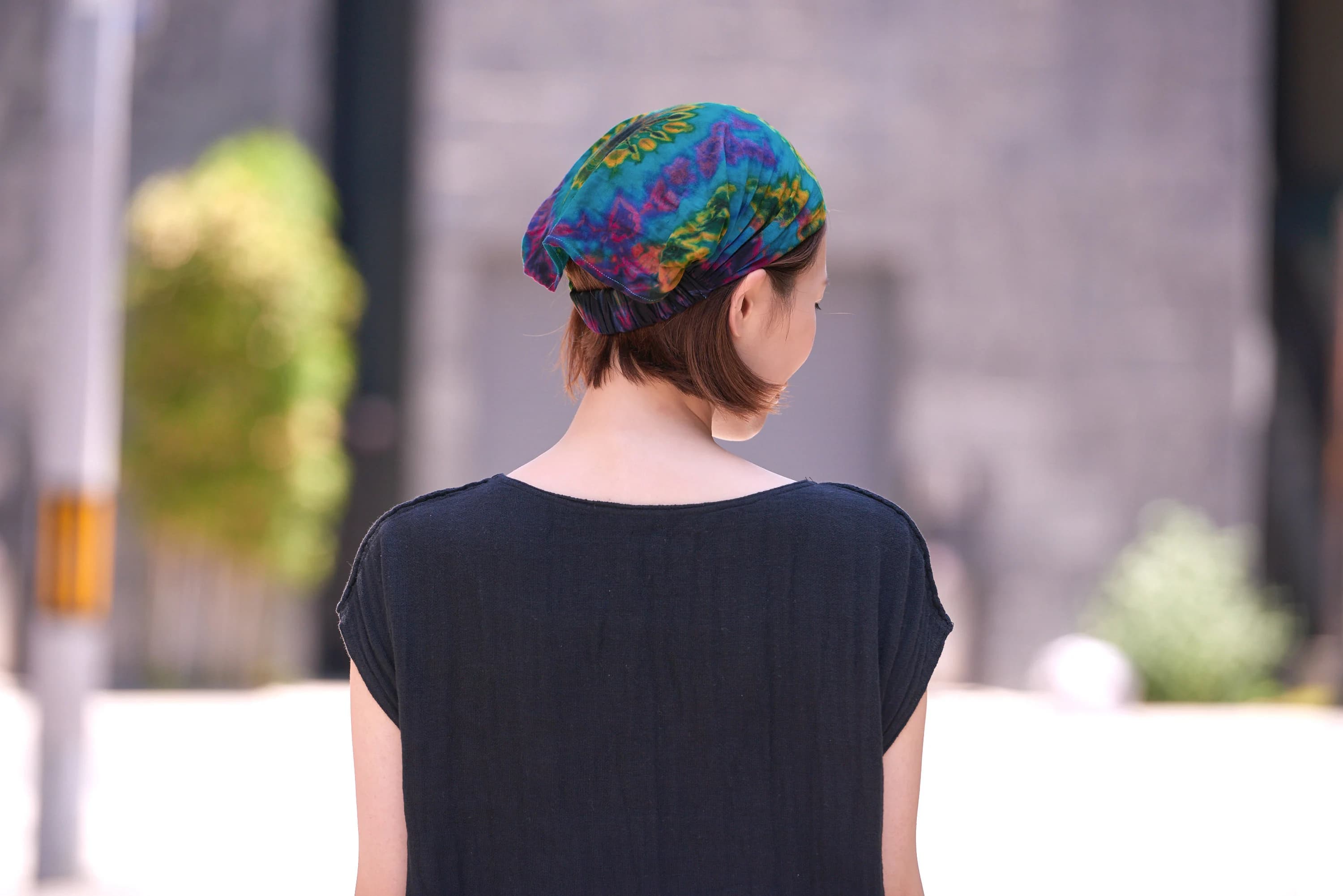 Hippy Bandana, 60s Headband, Retro Headband Hippie Costume, Tie Dye Headband, Yoga Headband, Womens, Mens Headband, Mens Bandana, Rave Wear - image 4
