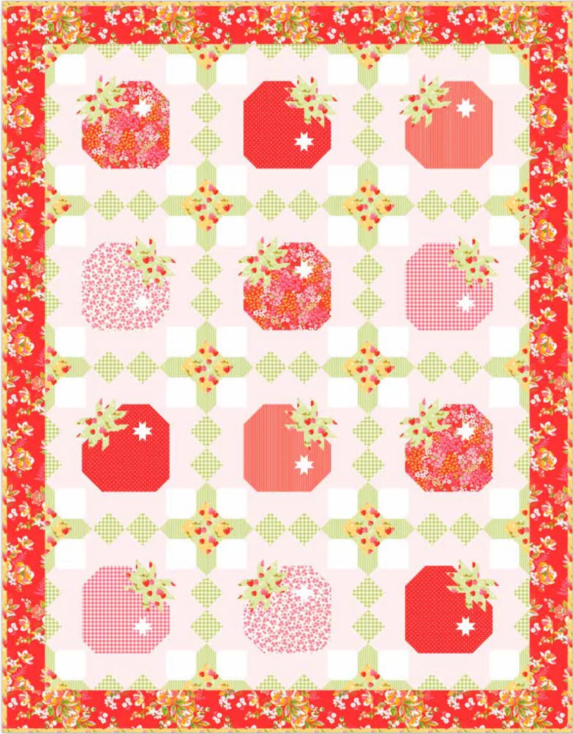 Picnic Florals - End of Bolt 13" (C14616 Stripes Green) by My Mind's Eye for Riley Blake Designs - image 3