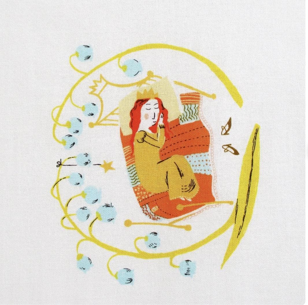 OOP Heather Ross Sleeping Beauty Fat Quarter - White