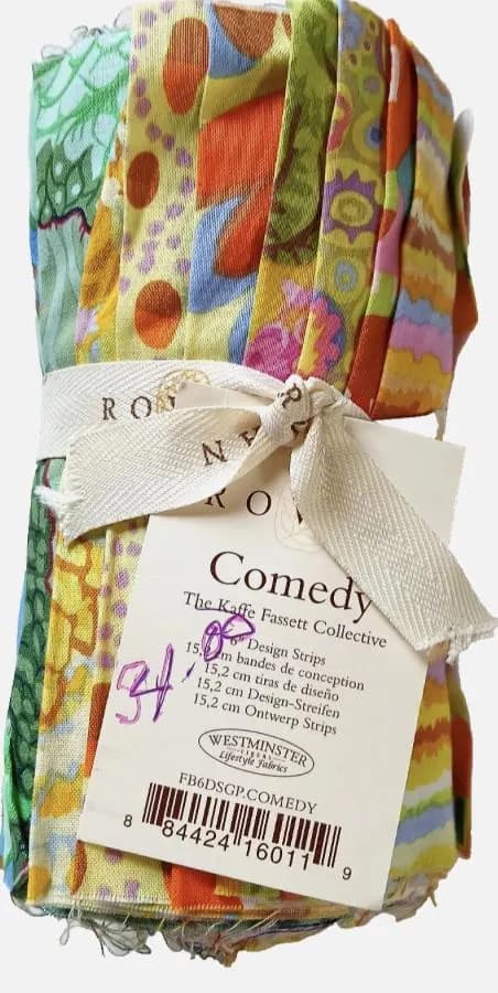 Kaffe Fassett Collective 6" Design Strip Bundle (20 pieces): COMEDY