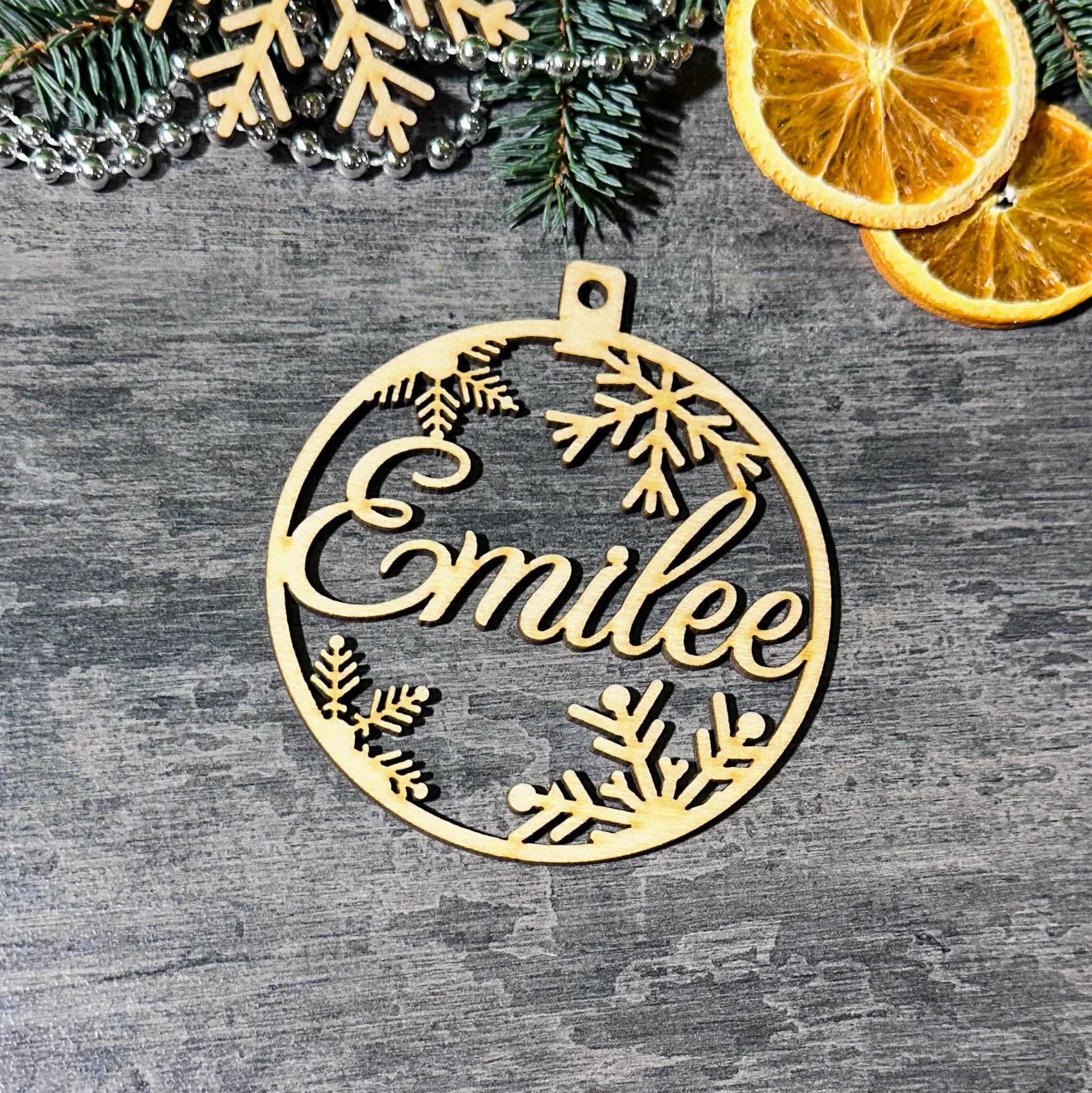 Personalized Christmas Bauble: Laser Cut Snowflake Ornament - image 4