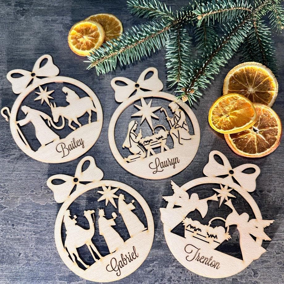Nativity scene ornaments, Religious Christmas ornaments Custom - image 4