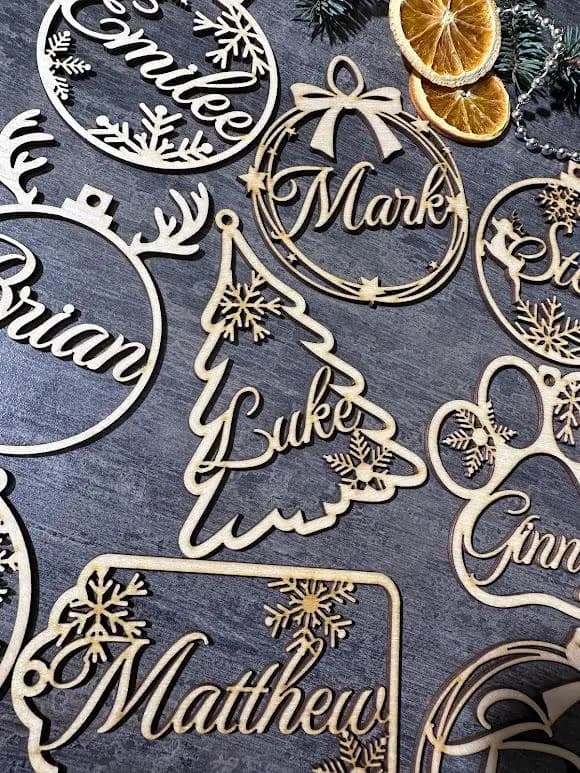 Personalized Christmas Bauble: Laser Cut Snowflake Ornament - image 5