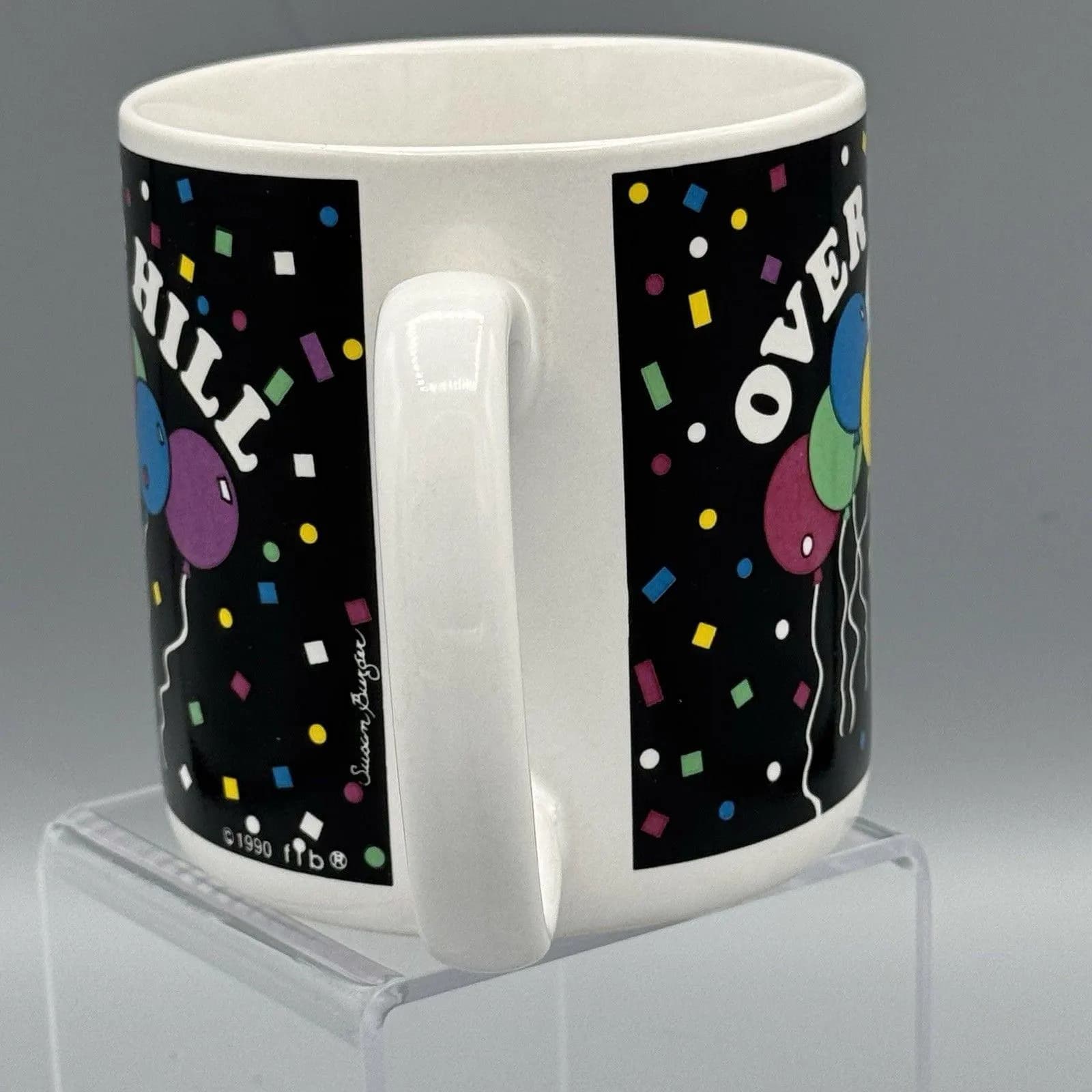 1990 Flowers Inc Balloons Over The Hill Coffee Tea Mug Novelty Gag Gift Birthday - image 2