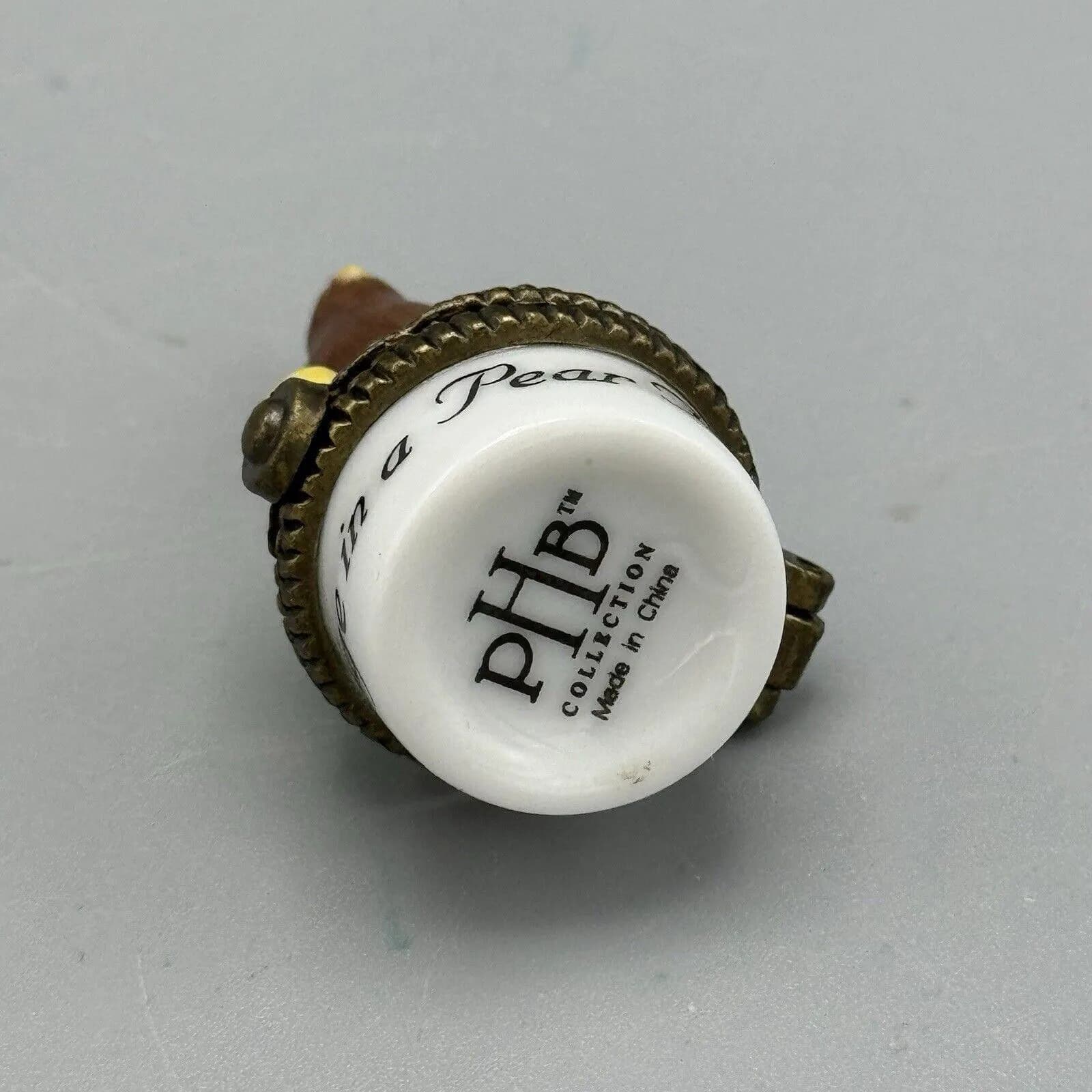 Vtg PHB Midwest of Cannon Falls Partridge in a Pear Tree Mini Hinged Trinket Box - image 3