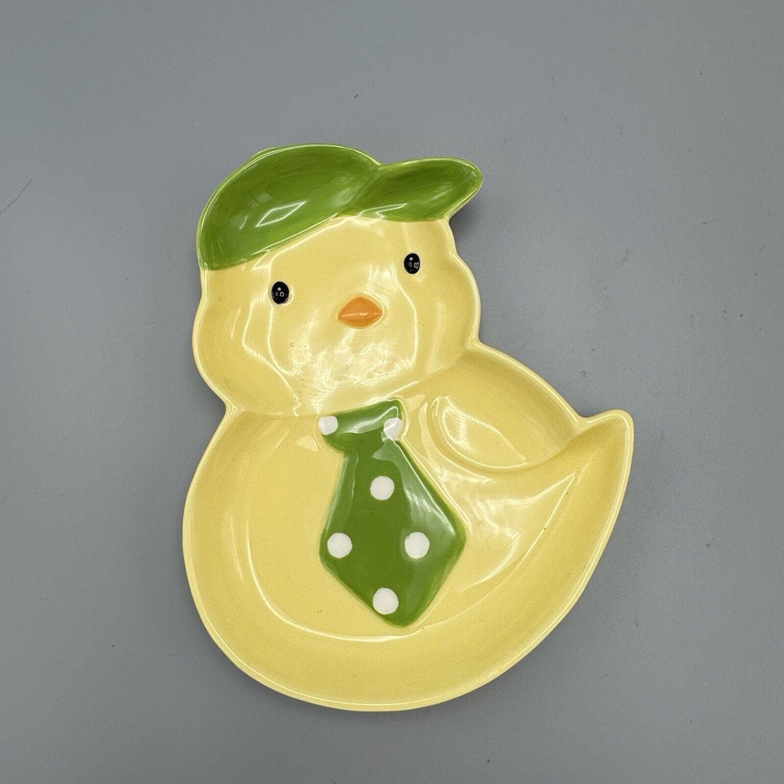 Hallmark Baby Chick Candy Trinket Plate 7" Ball Cap Tie Easter Seasonal Farmcore - image 5