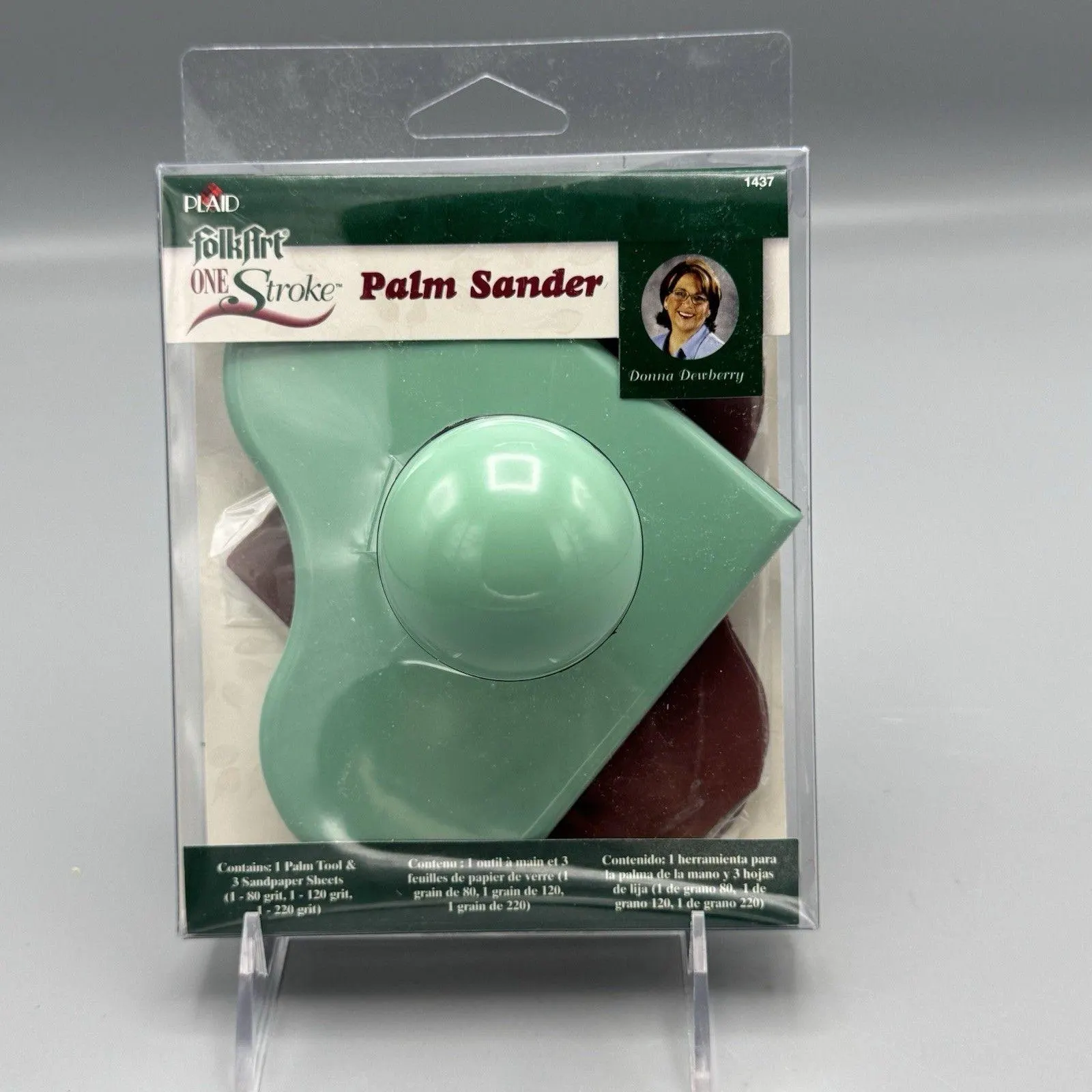 Plaid Folk Art One Stroke Palm Sander Donna Dewberry 1437 Heart Shape w/Refills - image 3
