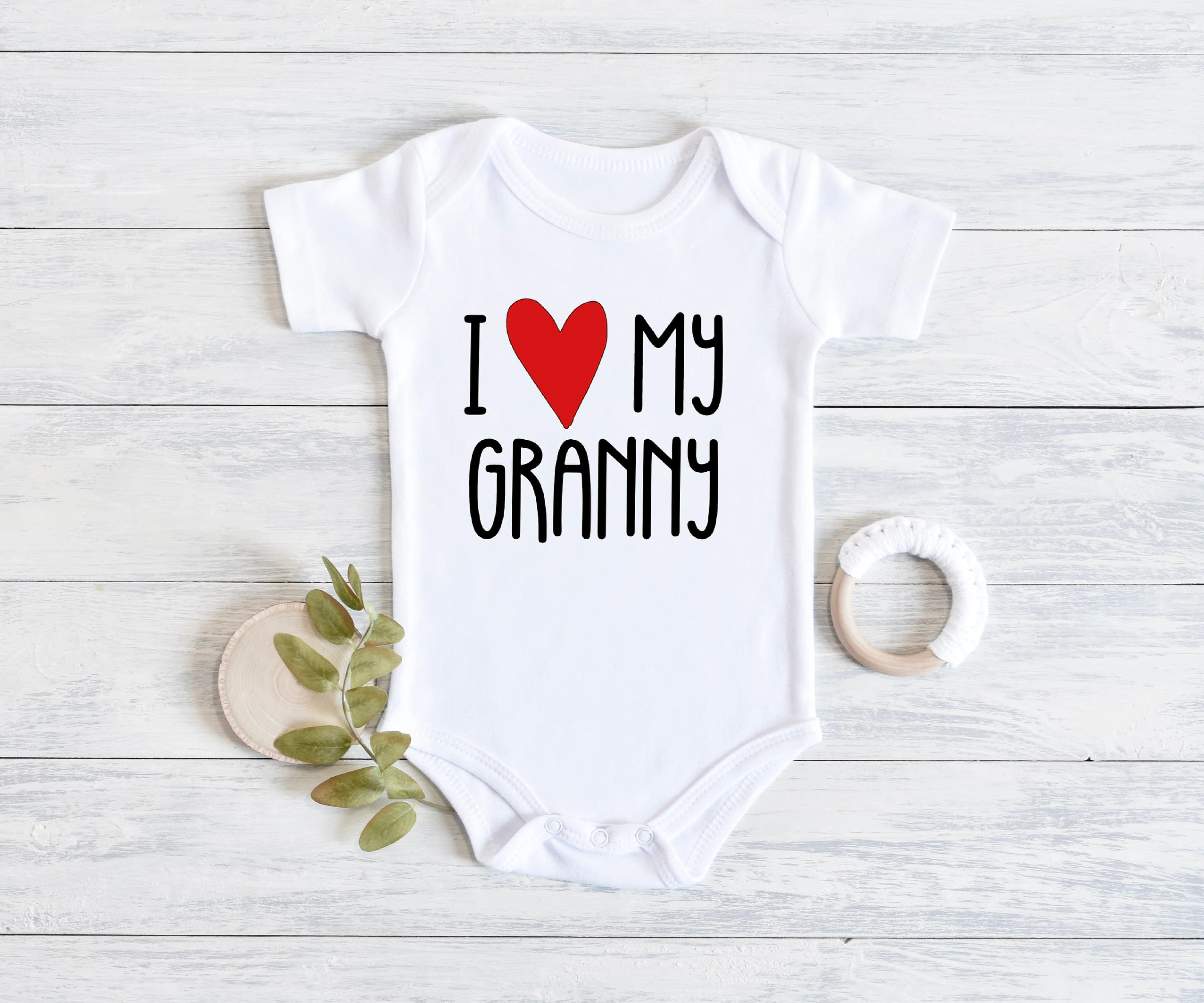 I love my Granny bodysuit, baby boy girl shirt, cute baby clothes, baby shower, custom, grandma, nani, dadi, mom, mother's day, khala, zia