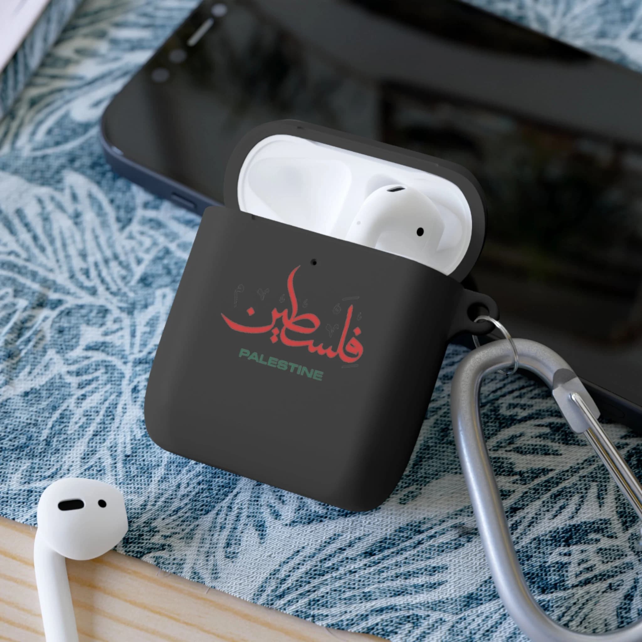 Palestine in Arabic prints AirPods and AirPods Pro Case Cover, gift, iPhone accessories , AirPods case - image 4