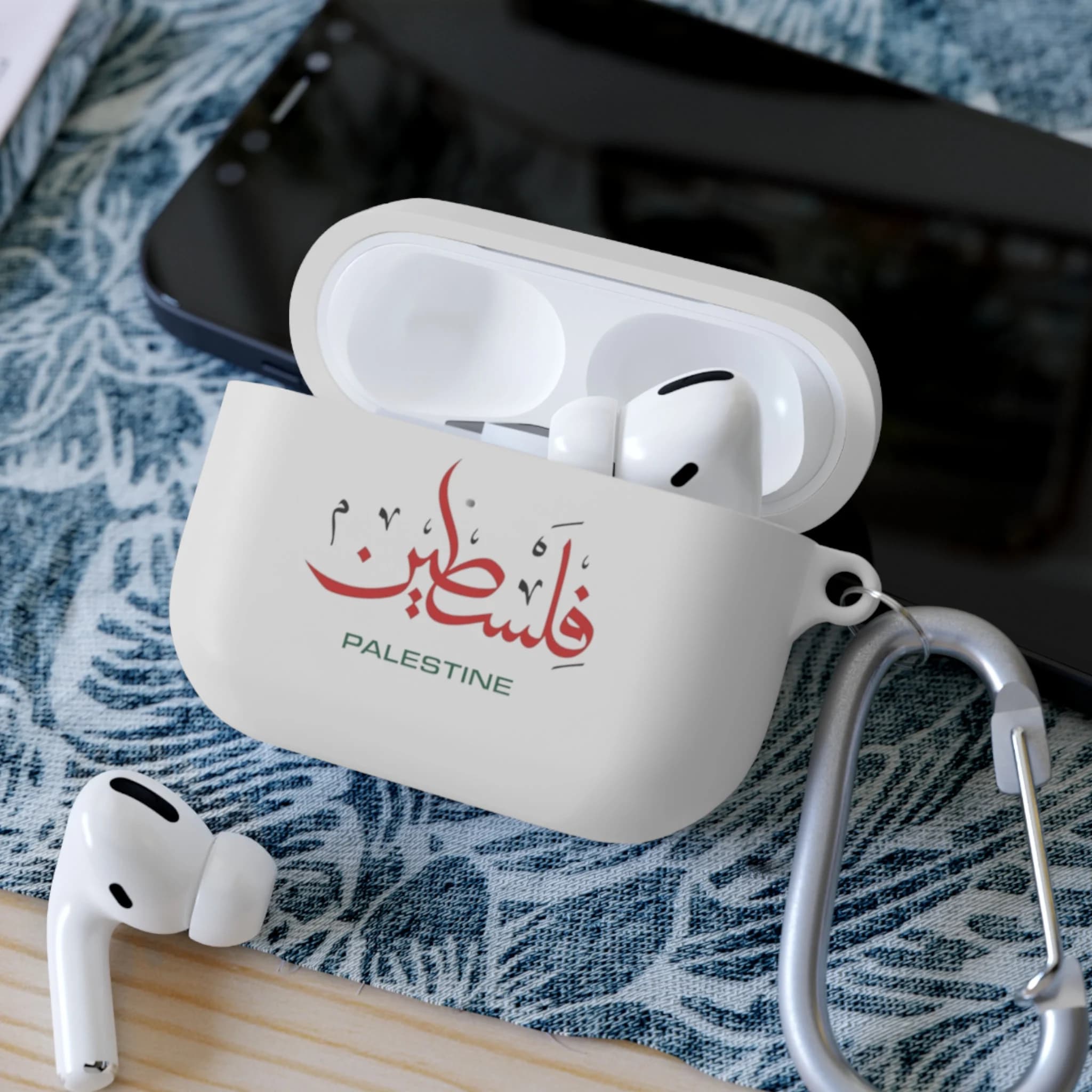 Palestine in Arabic prints AirPods and AirPods Pro Case Cover, gift, iPhone accessories , AirPods case - image 3