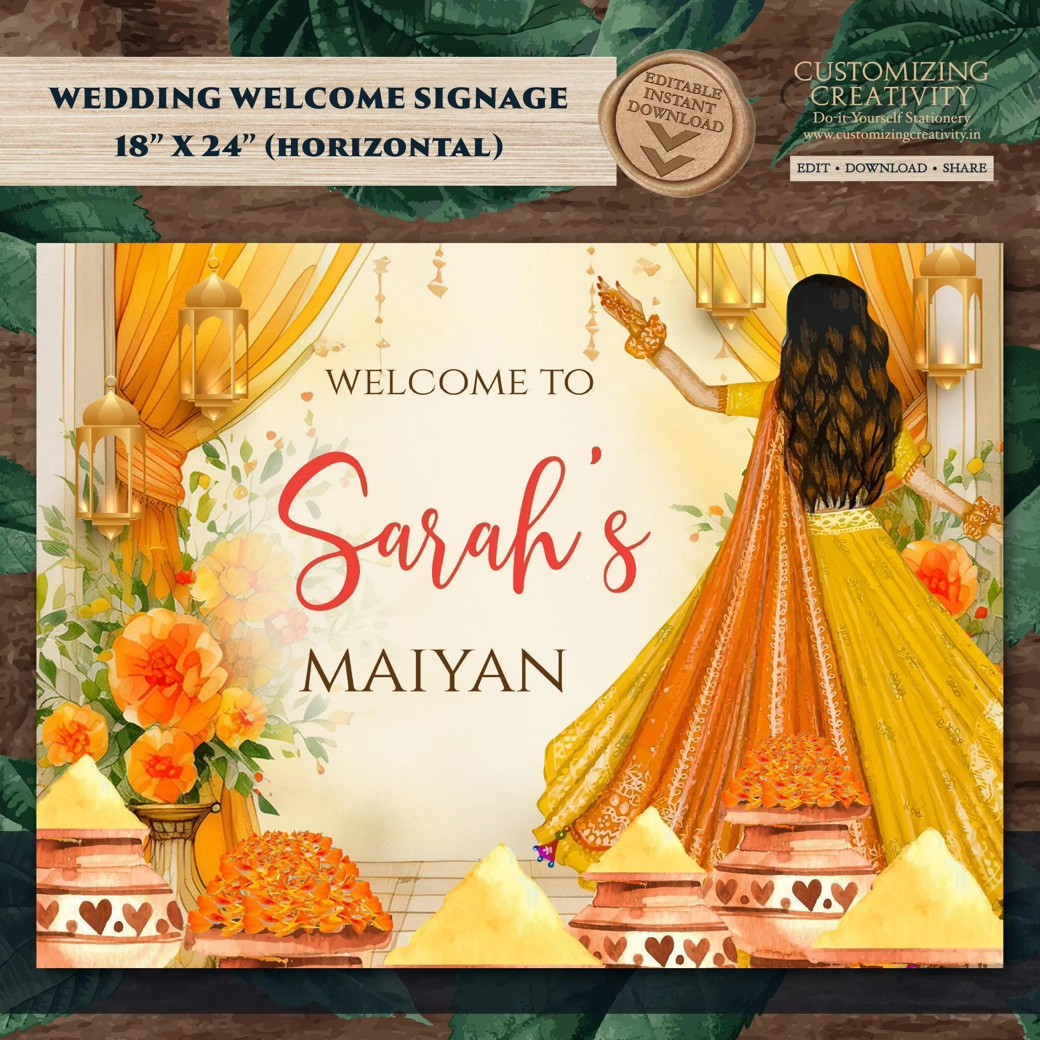 Maiyan Welcome signs & Welcome Signs Maiyaan, Haldi signs as Maiyan Signs, Haldi Welcome sign as Maiyaan Signs, Maiyaan Welcome signs Haldi