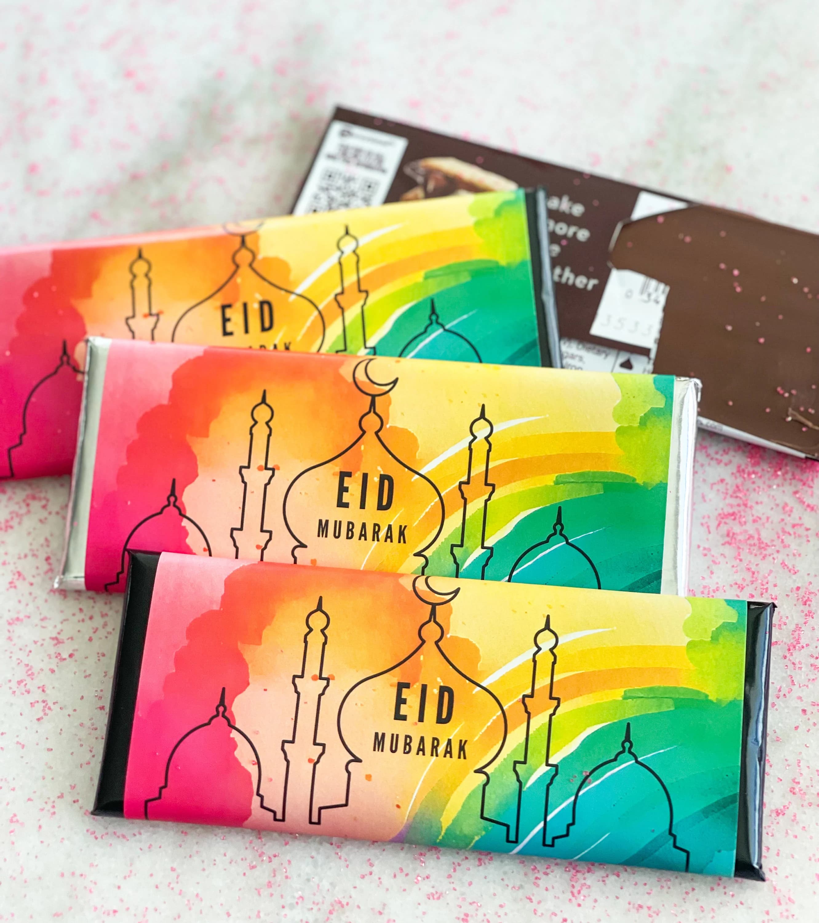 24 masjid silhouette Eid candy wrappers, Eid party favor, Eid party favour, Eid candy, Eid chocolate, Ramadan gift, Iftar favor - image 3