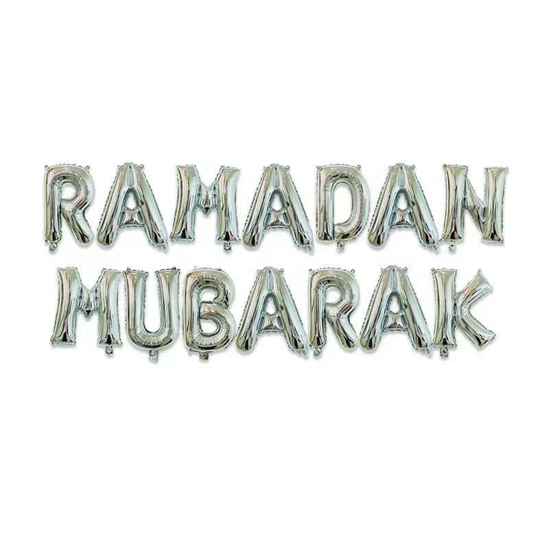 Ramadan Mubarak Letter Balloons Gold Rose Gold Silver Eid Mubarak - image 3