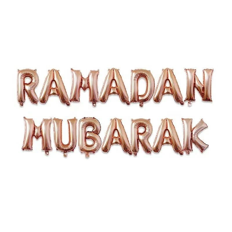 Ramadan Mubarak Letter Balloons Gold Rose Gold Silver Eid Mubarak - image 4