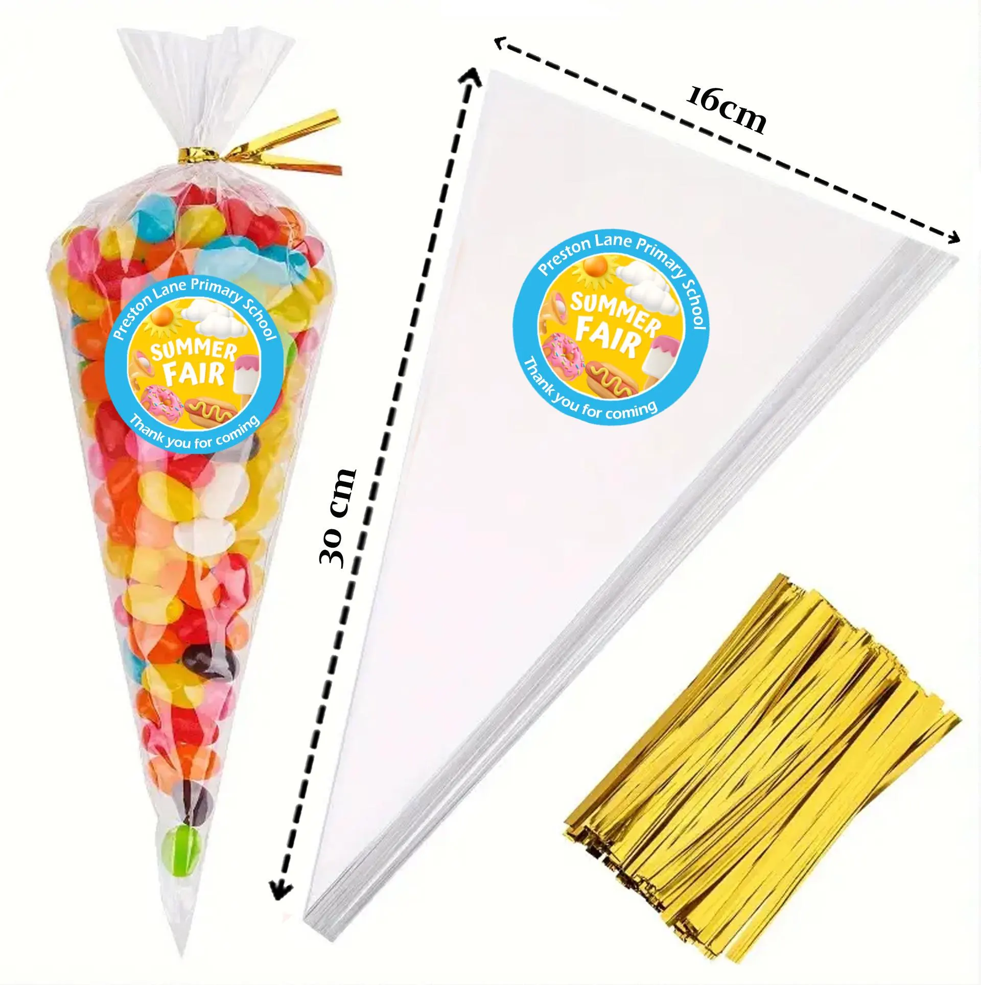 Personalised Summer Fair Stickers – Perfect for Party Bags & Gifts! Summer Gift Stickers - Thank you, Have a great Summer Fayre End of Year - image 5
