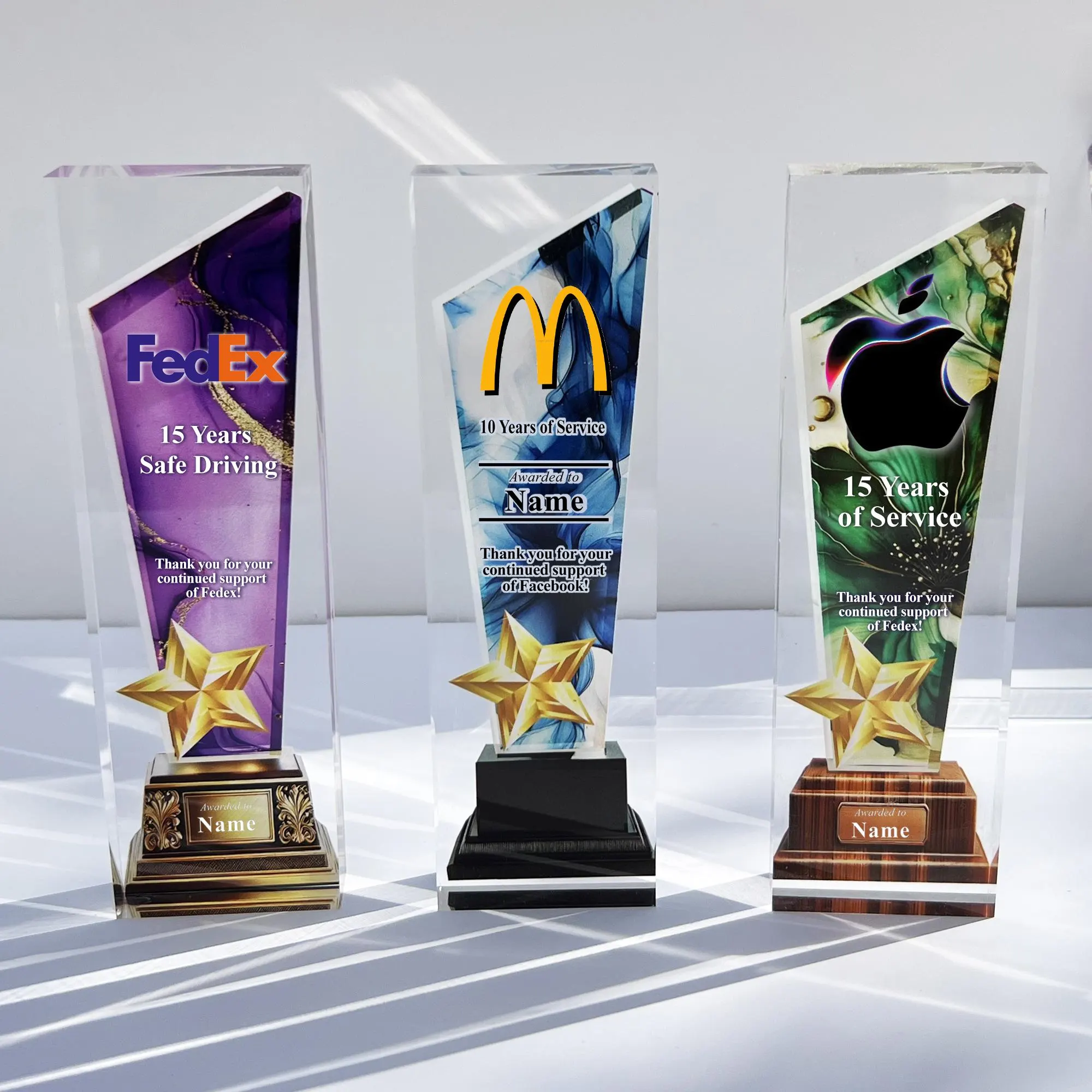 Customizable Star Service Award Trophy Custom Trophy, Add Logo, Employee Award, Achievement Award, Business Gift, Acrylic Trophy - image 5