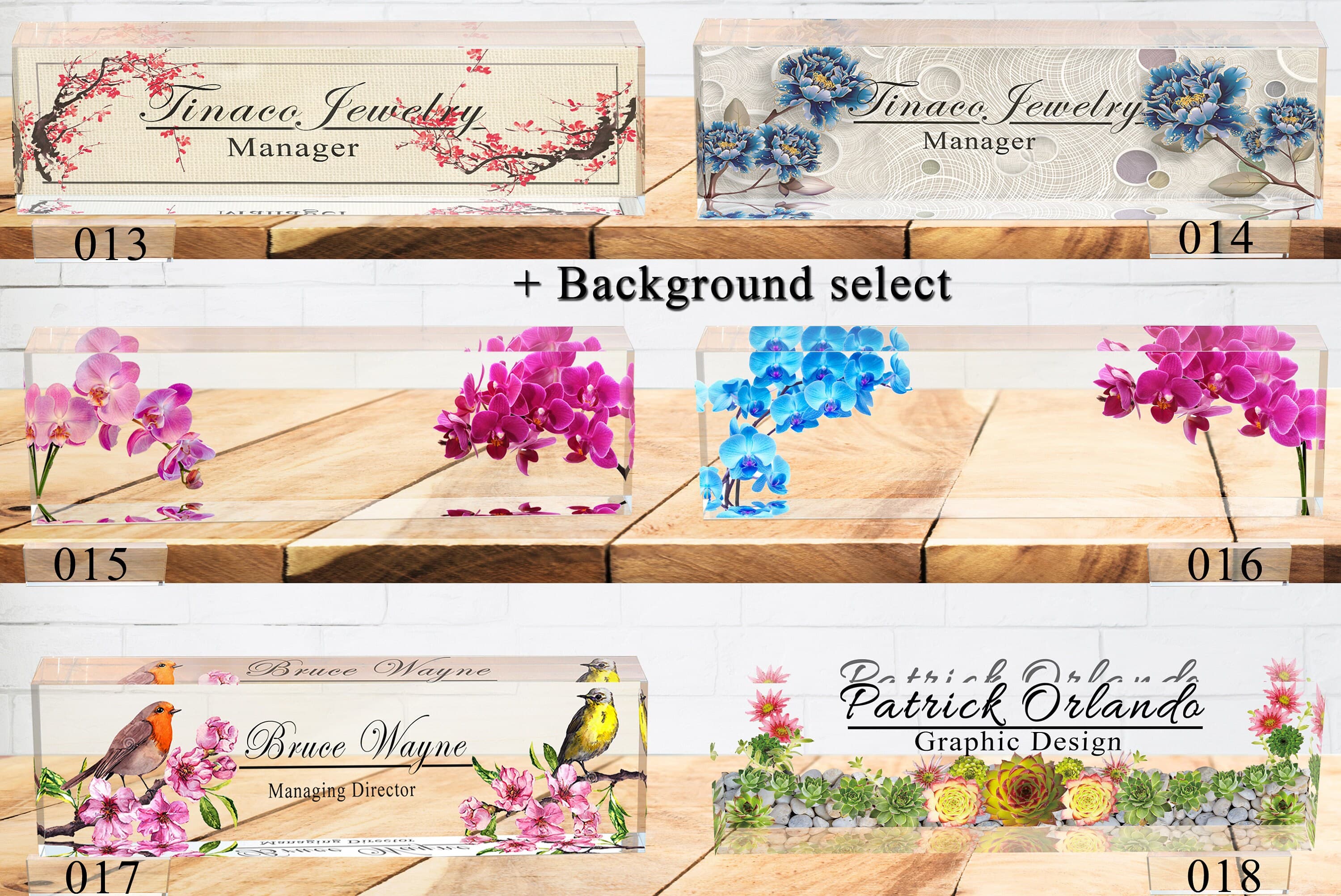 Personalized Acrylic Desk Name Plate, 3D Office Decor - image 5