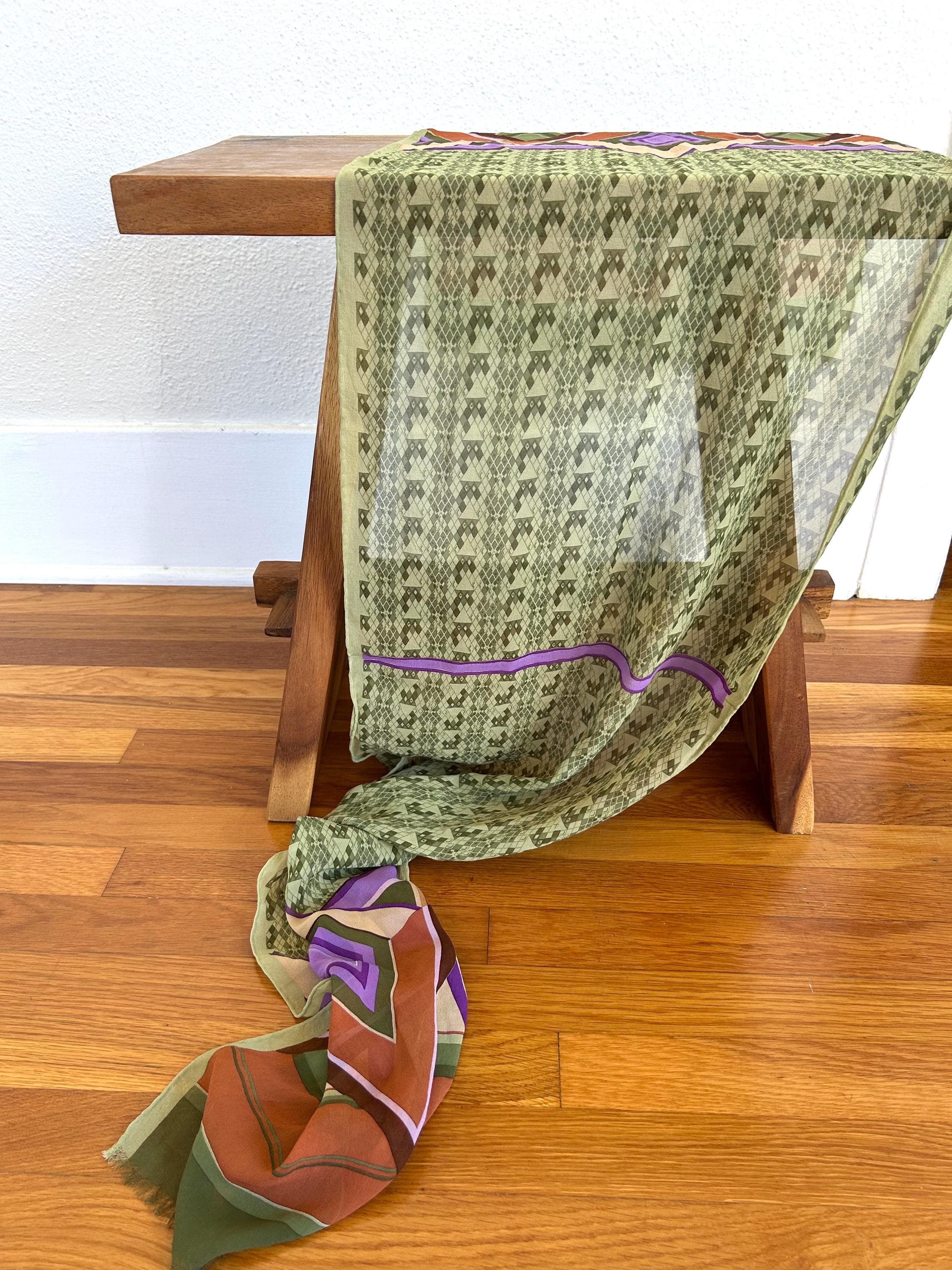 True Vintage Stucchi Lancetti Italian Silk Scarf 60s 70s geometric - image 4