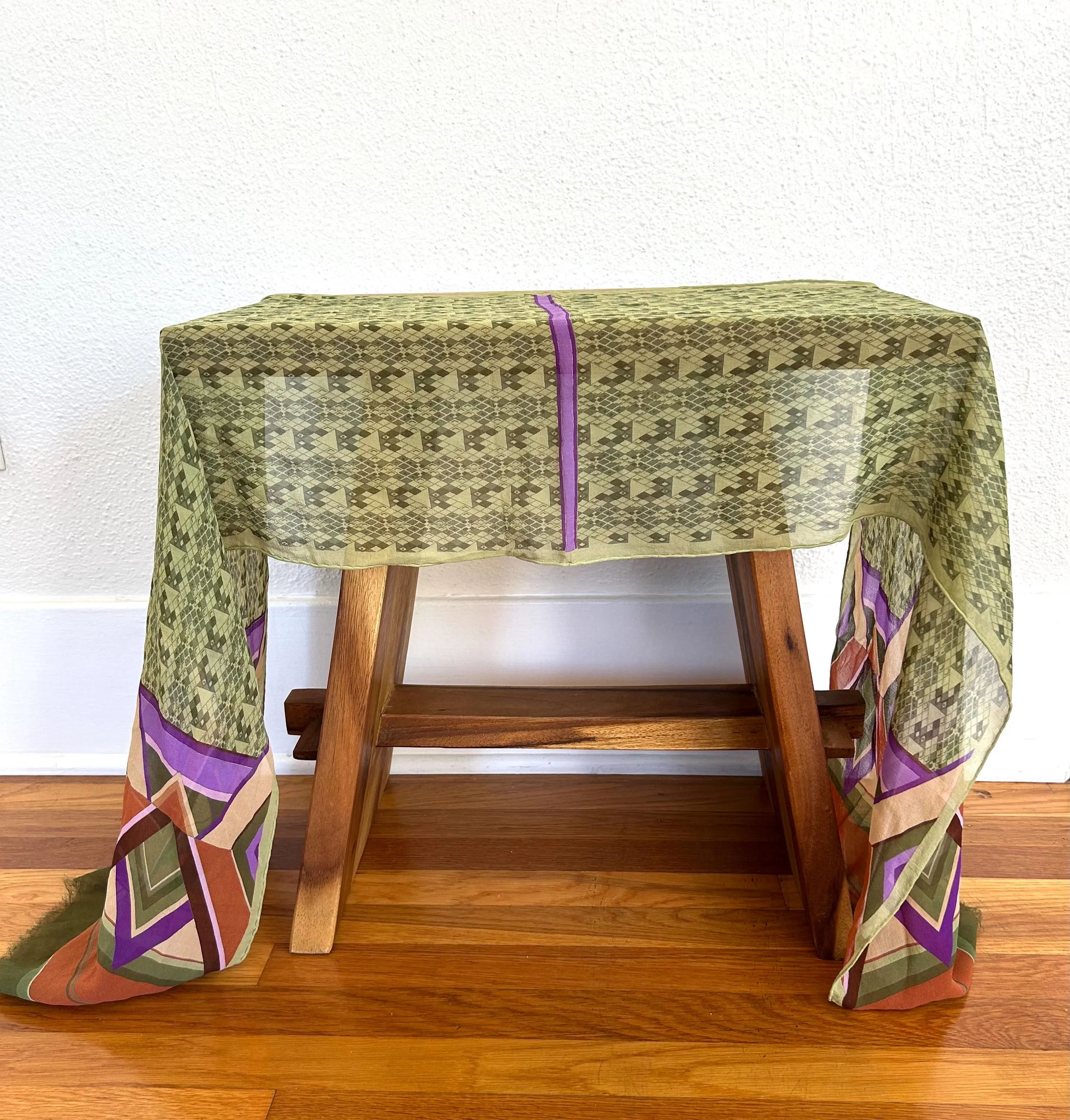 True Vintage Stucchi Lancetti Italian Silk Scarf 60s 70s geometric - image 3