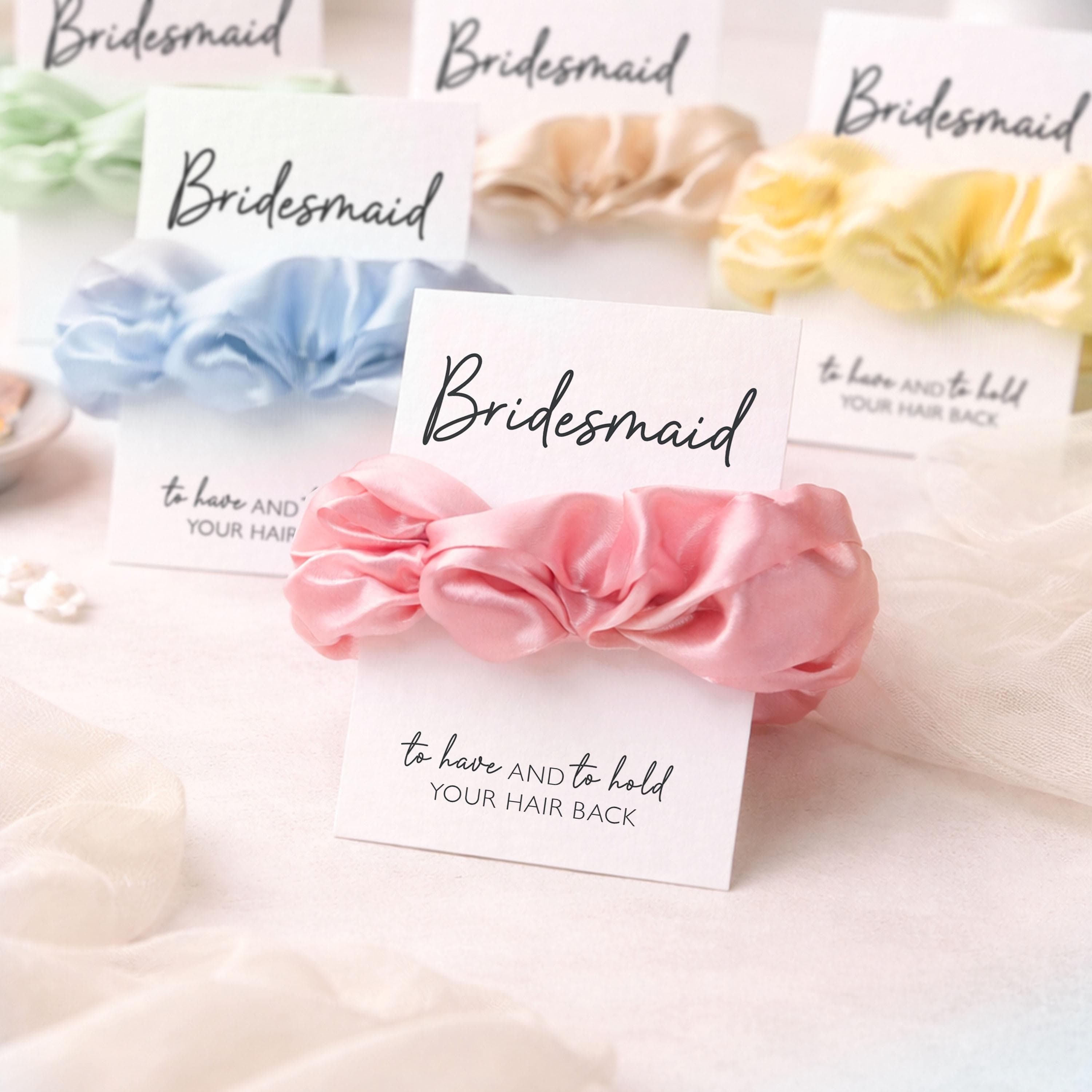 Hen Party Bag Filler Scrunchie Favours Lemon Yellow Personalised Hair Ties for Bride Tribe & Bride Squad Gift Bags - image 4