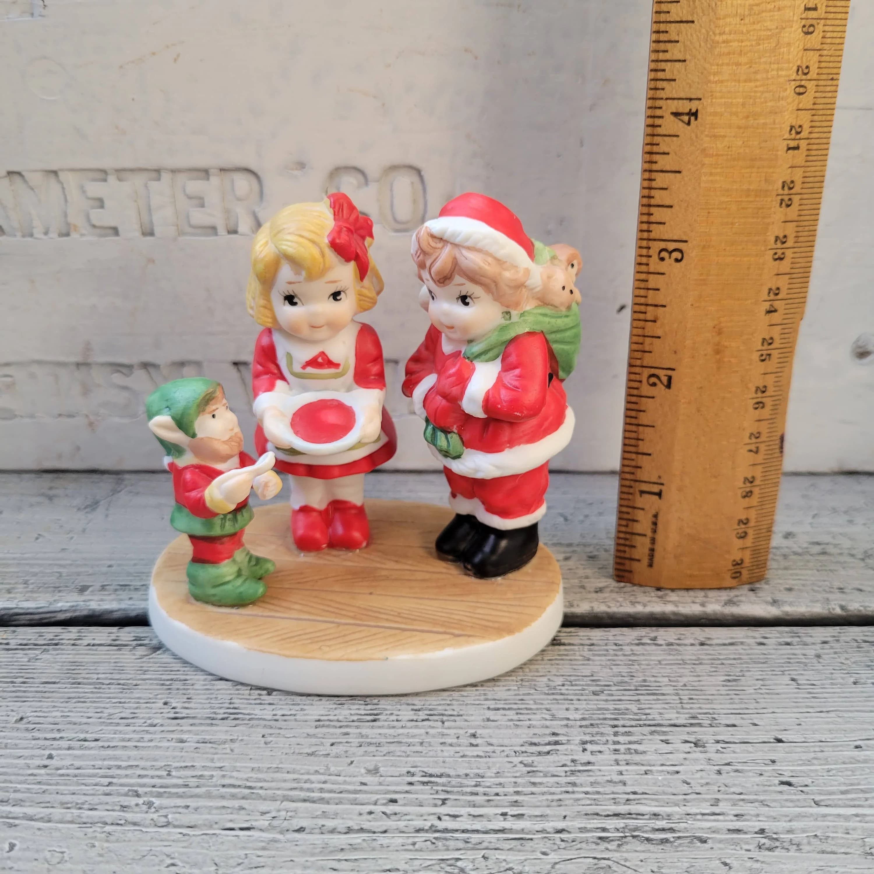 Campbell kids Christmas, vintage Campbell kid ceramic, vintage Christmas Campbell kid collectible, Campbell kids 1991, Campbell's kids elf