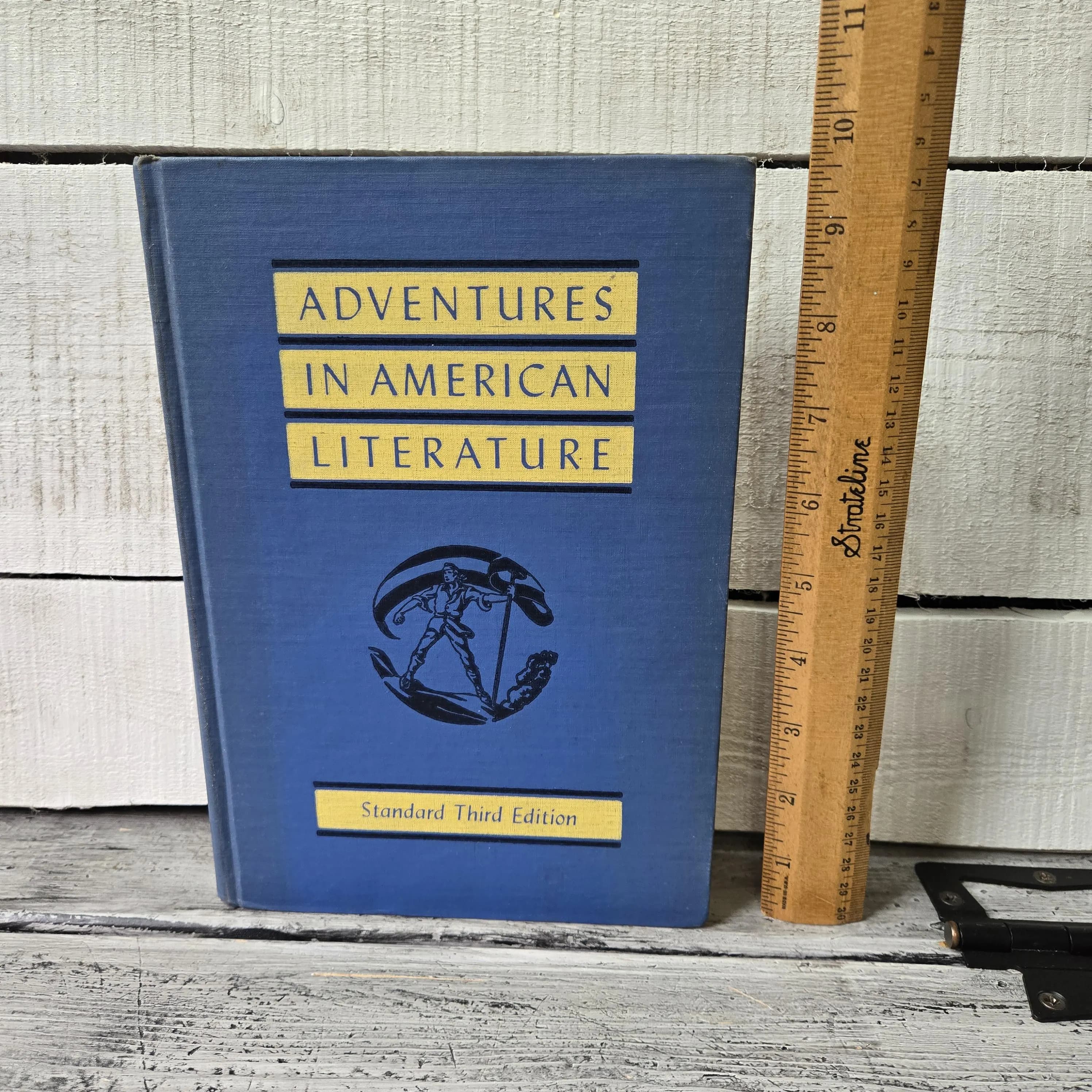 Adventures in American Literature book 1947, vintage blue book, 1940's literature book, American Literature standard 3rd edition, blue book