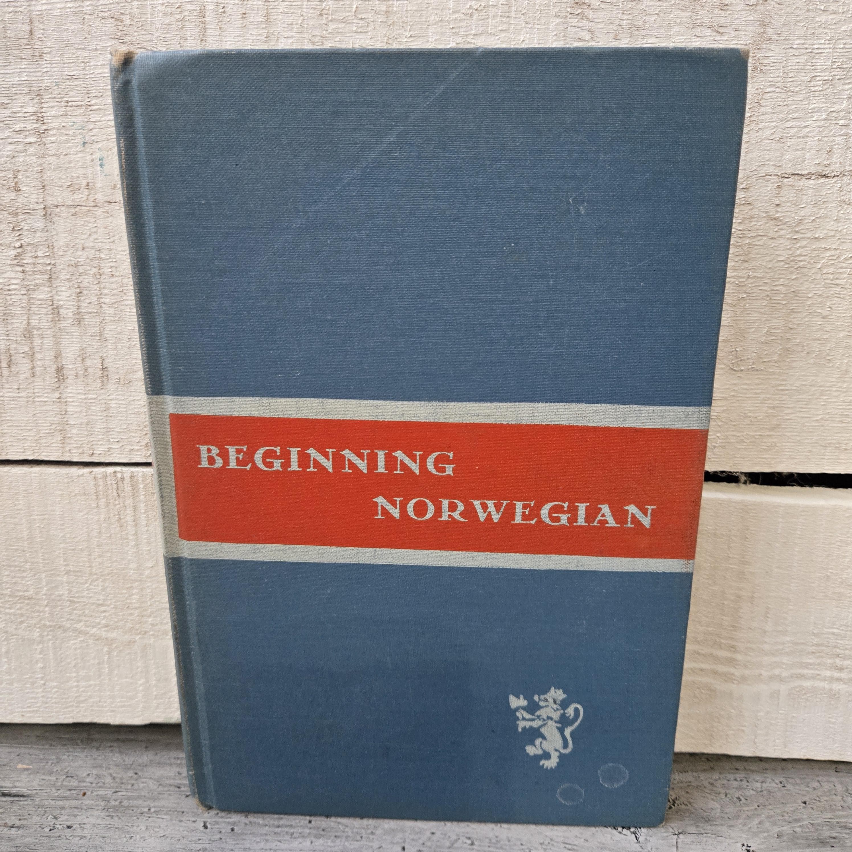 Beginning Norwegian A Grammar and Reader by Einar I. Haugen 1946, vintage Norwegian grammar book 1940's, vintage Norwegian reader 1940's