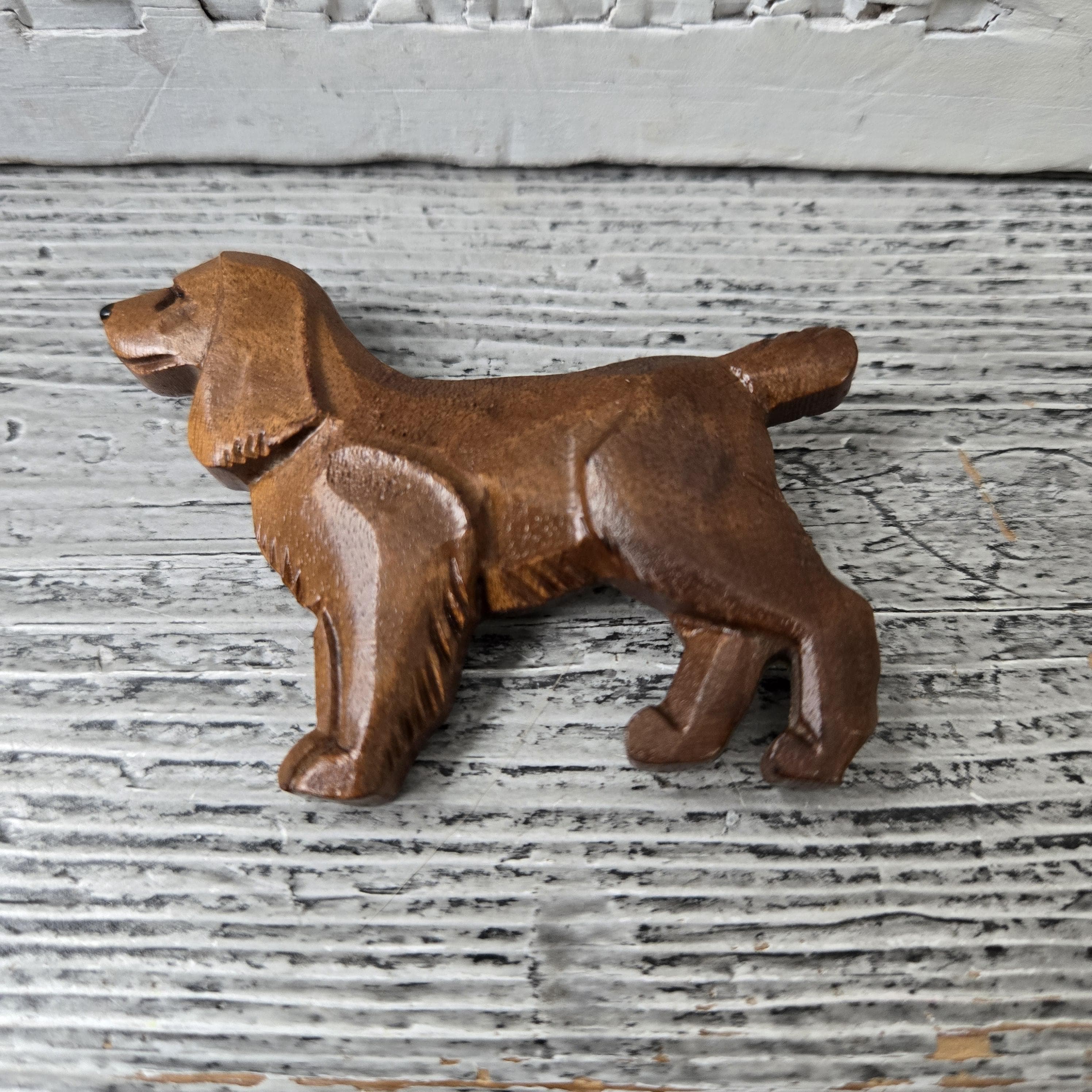 Vintage wooden dog pin, wood dog brooch, cocker spaniel pin, vintage spaniel brooch, dog brooch vintage, wood spaniel brooch, rare dog pin