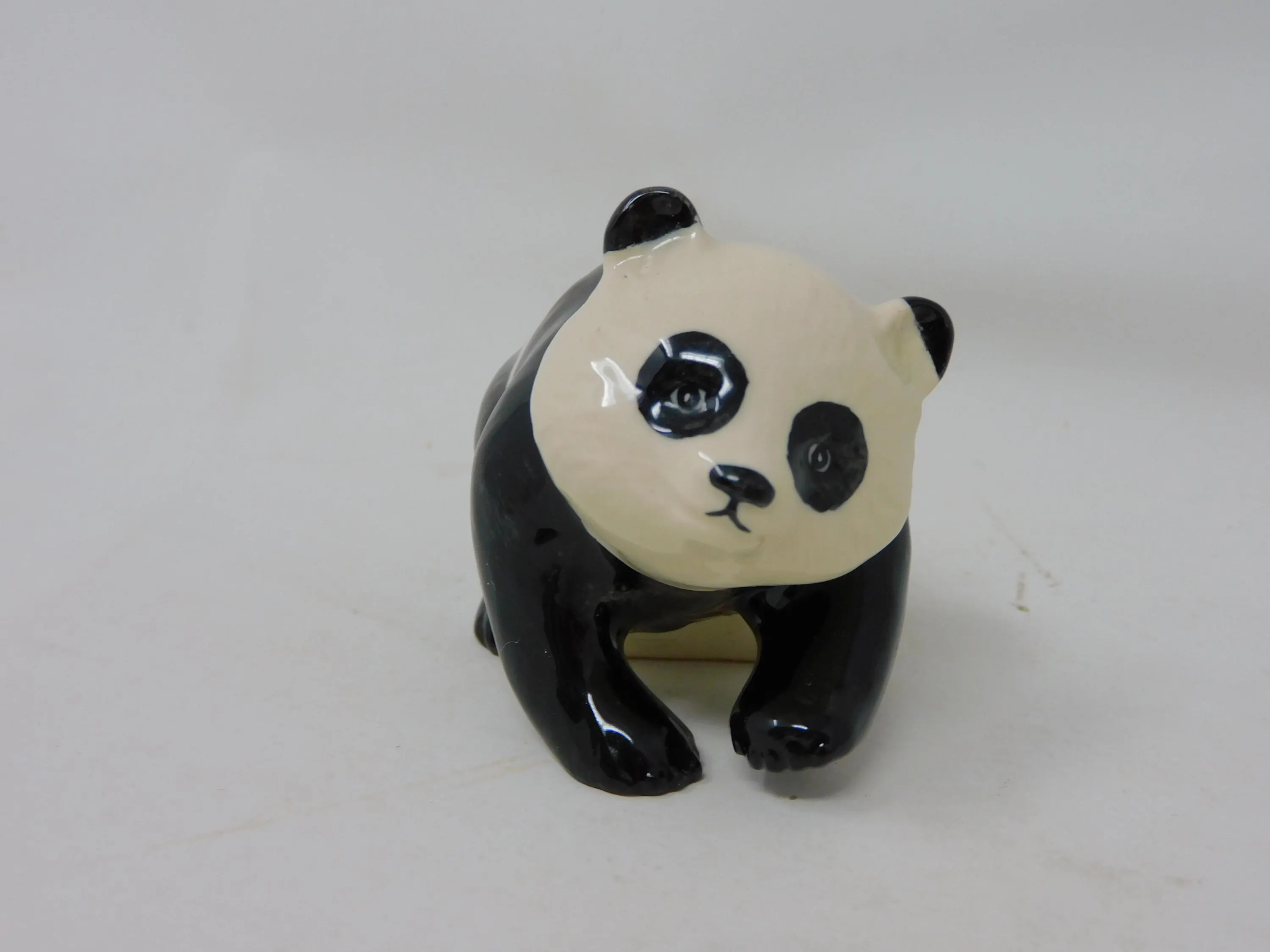 Beswick Panda Cub Figurine • Albert Hallam Design • Vintage Black White Gloss 1815 - image 3