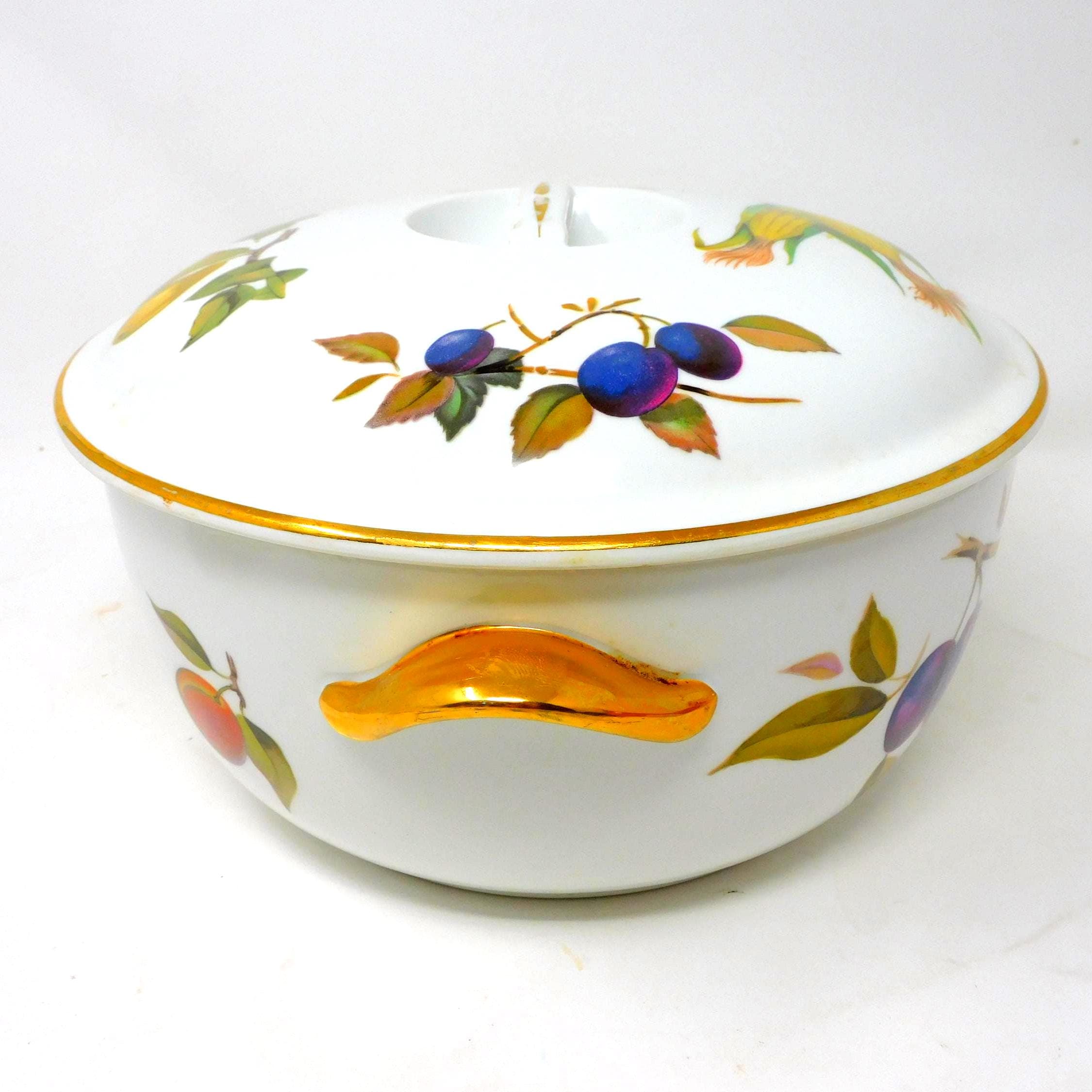 Royal Worcester Evesham Gold Casserole Dish – Vintage Fruit Design, Oven-to-Table Tureen - image 5