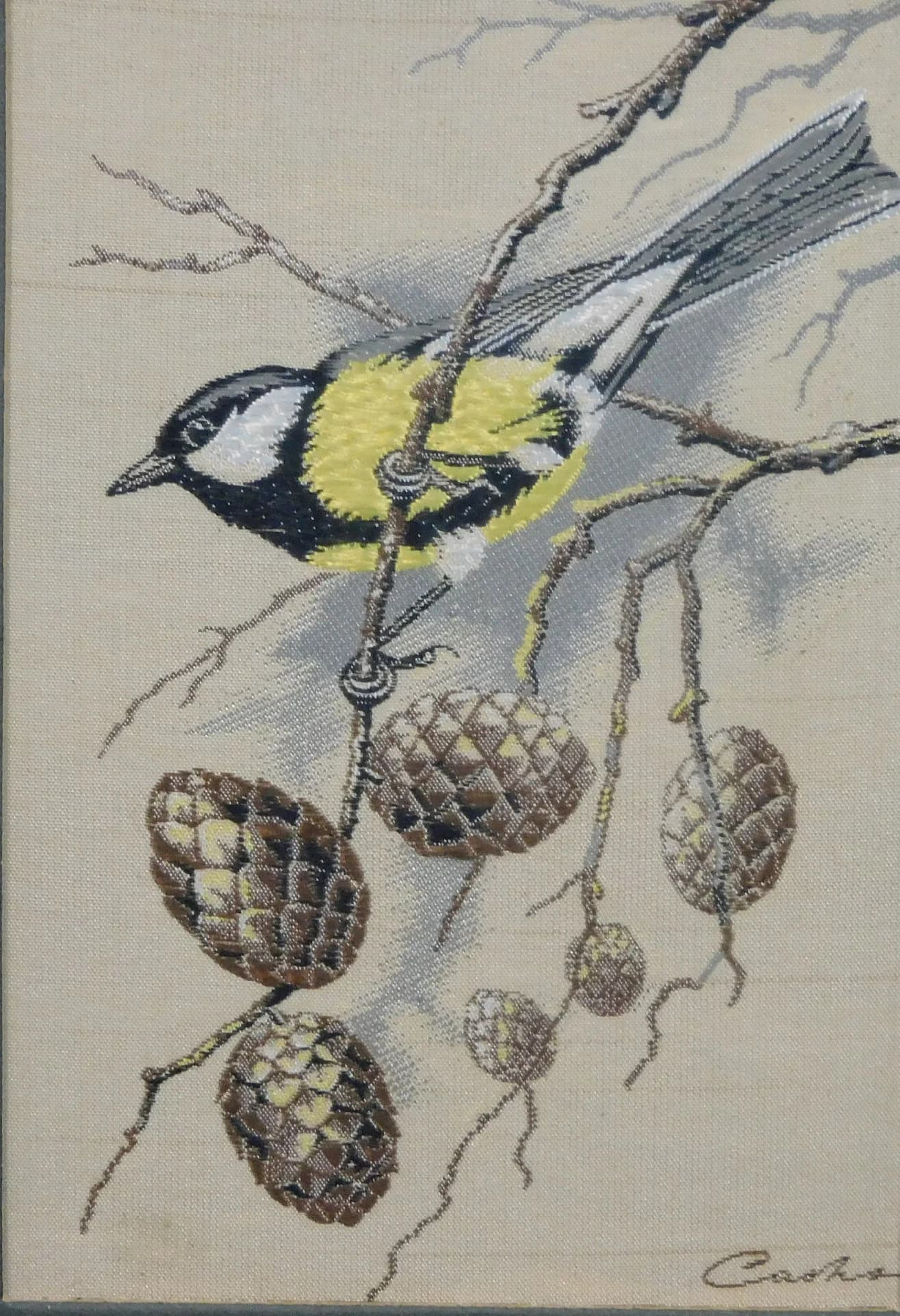 Cash's silk woven picture, Great TIT - image 5