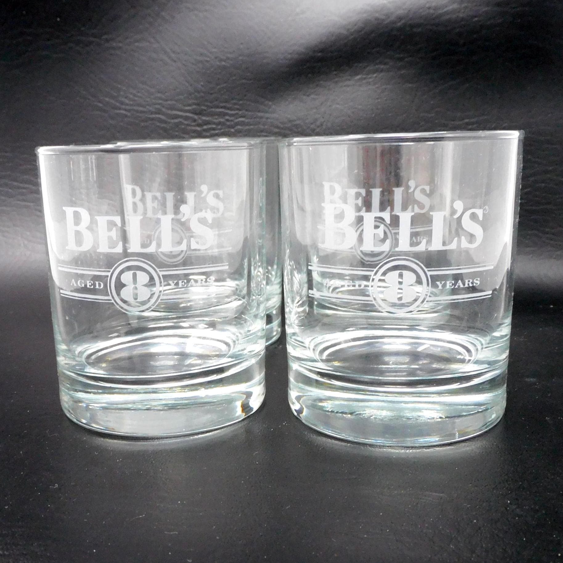Set of 4 Vintage Bell's Scotch Whisky Tumblers | Bell's Aged 8 Years Whisky Glasses | Retro Barware Pub Memorabilia - image 4