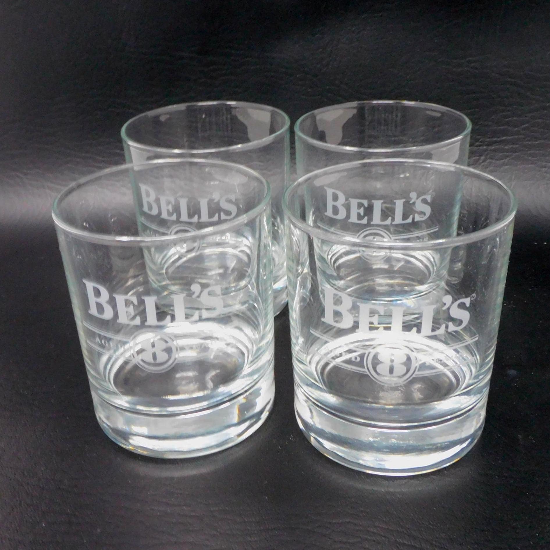 Set of 4 Vintage Bell's Scotch Whisky Tumblers | Bell's Aged 8 Years Whisky Glasses | Retro Barware Pub Memorabilia - image 5