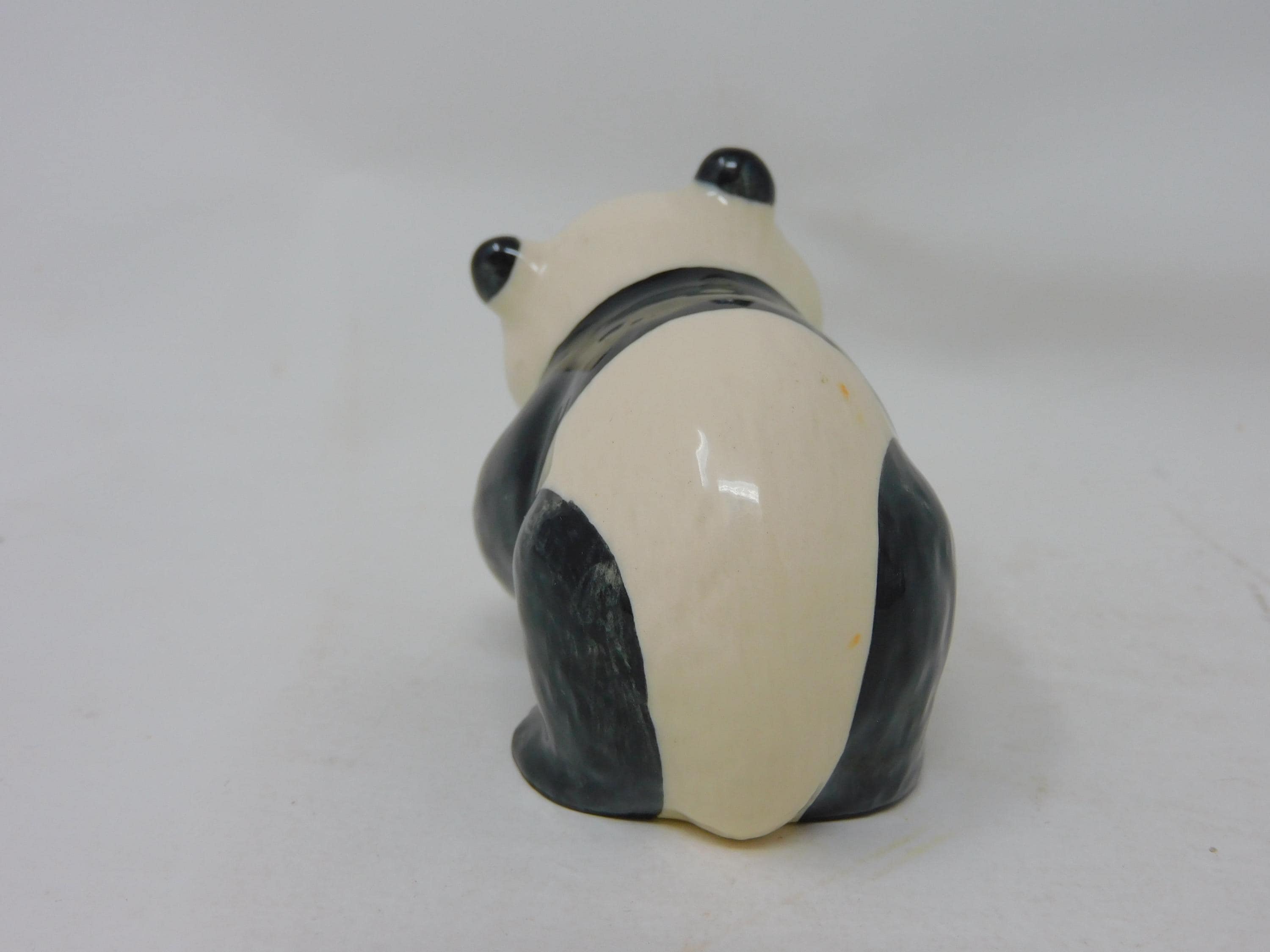 Beswick Panda Cub Figurine • Albert Hallam Design • Vintage Black White Gloss 1815 - image 5