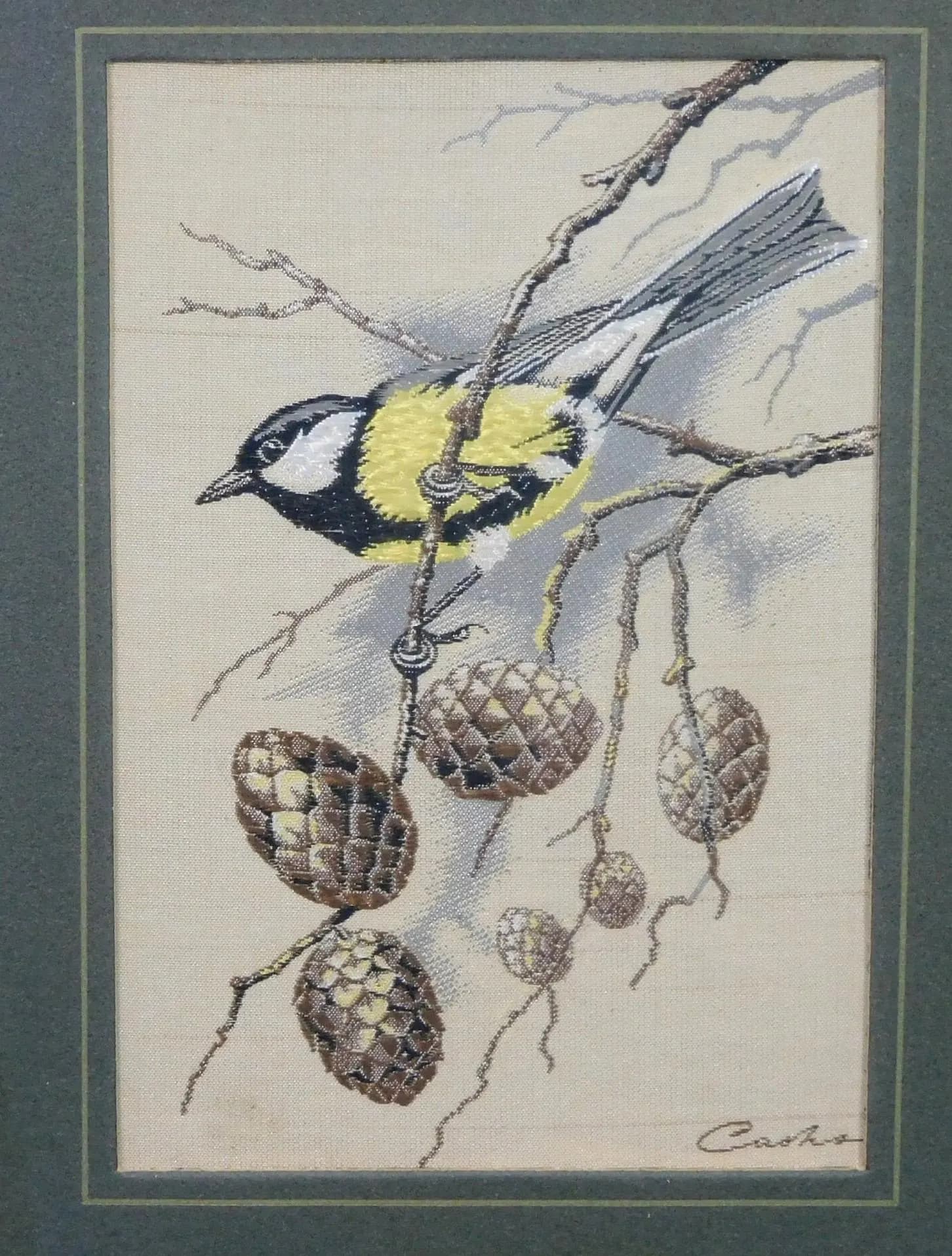 Cash's silk woven picture, Great TIT - image 3