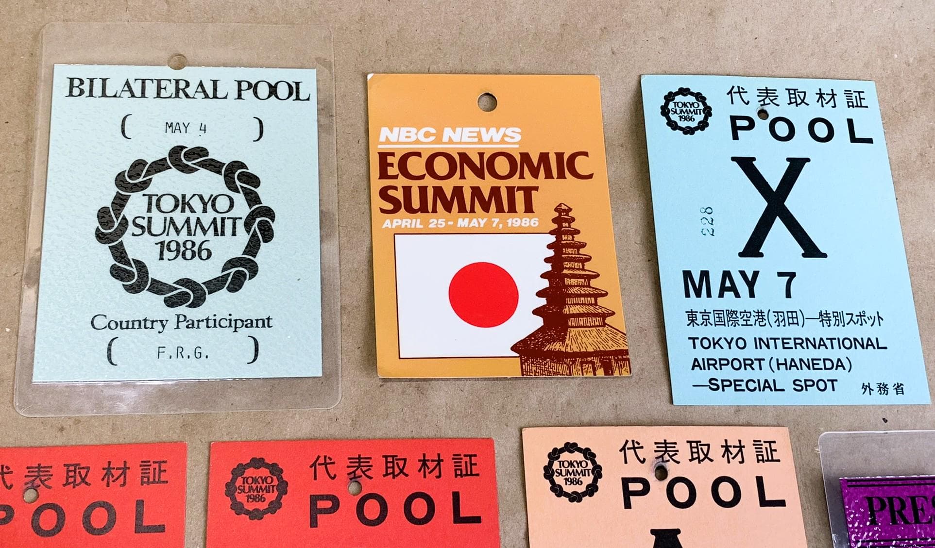 Ronald Reagan's 1986 Trip to G-7 Economic Summit in Tokyo, Japan 10 piece Memorabilia Package - image 2