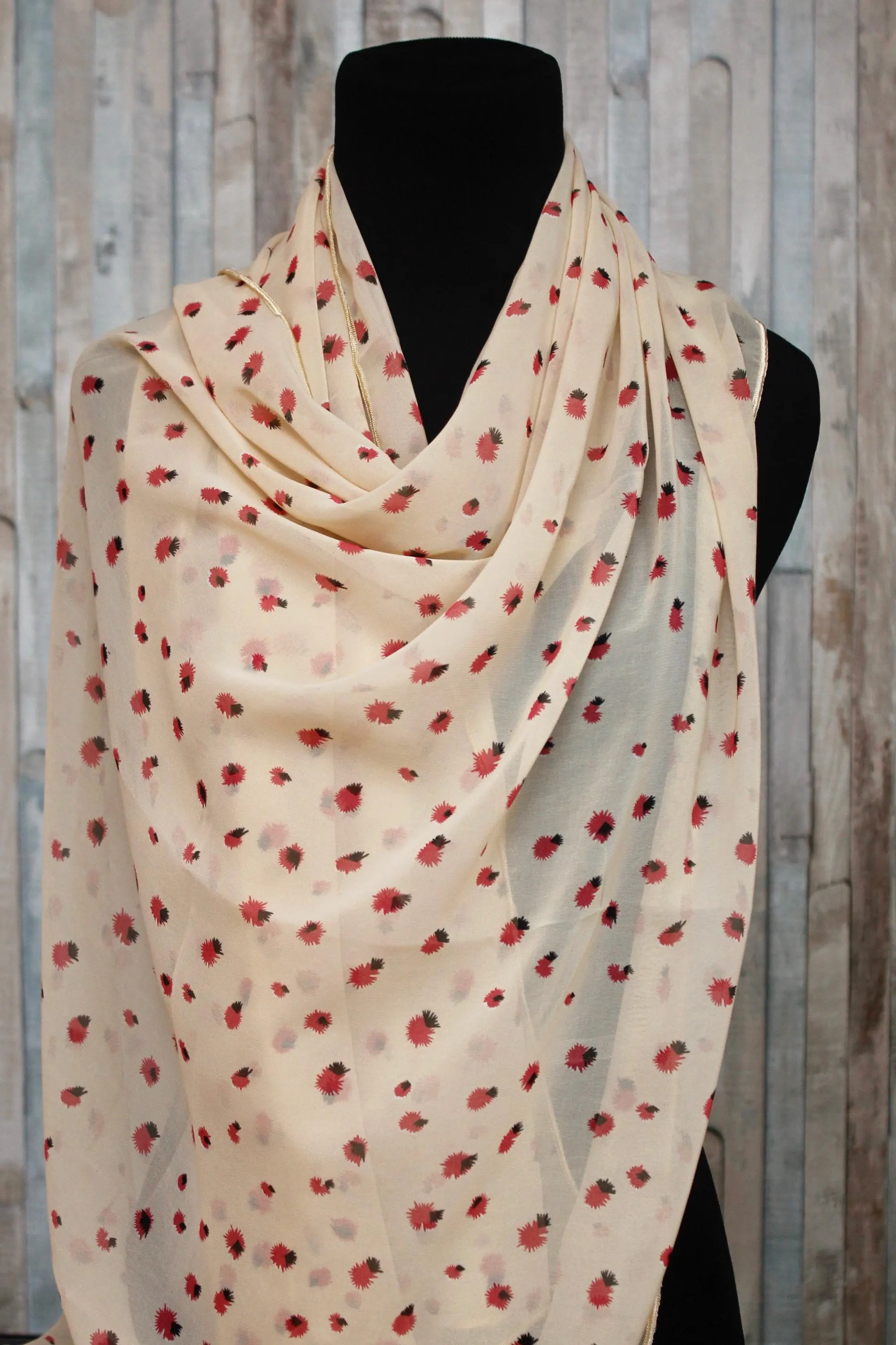 Soft Floral Chiffon Scarf – Lightweight Elegant Women’s Wrap - image 4