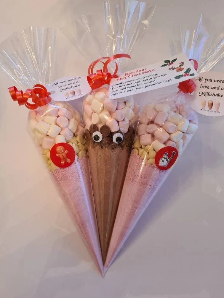 Hot Chocolate or Milkshake Cone with Christmas Sticker - image 3