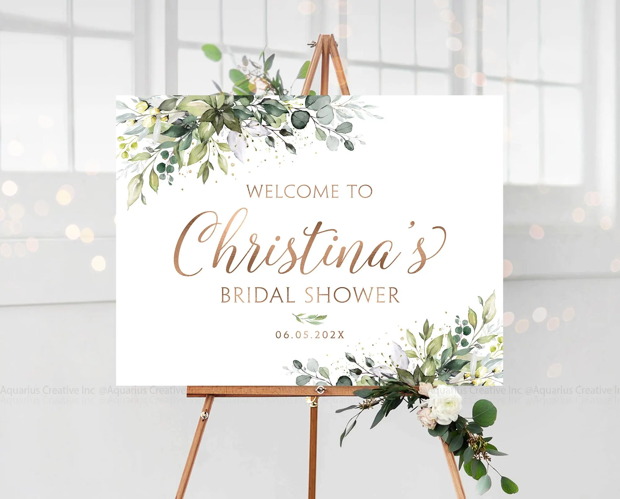Greenery Bridal shower Decorations, Wedding Shower Sign, Bridal Shower Invitations, Greenery Bridal Shower Decor, Bridal Brunch Sign, Bridal Tea Sign, Bridal Shower Banner, Shower Poster, Couples Shower Sign, Couples Bridal Shower, Baby Shower Sign