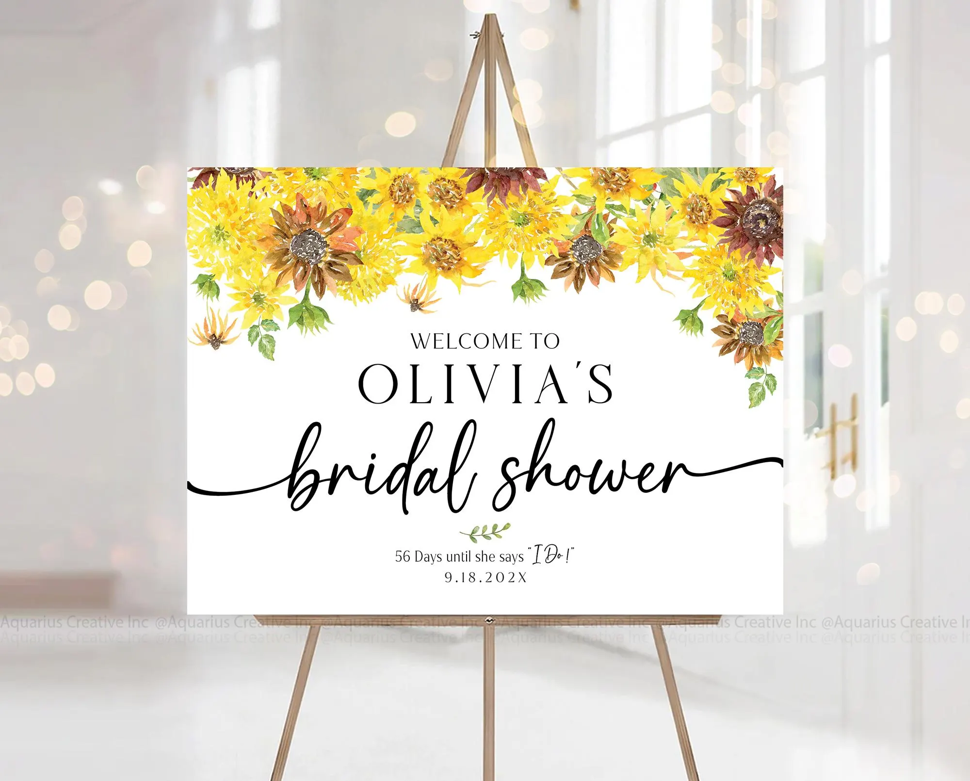 Sunflowers Bridal Shower Sign, Welcome sign, Bridal Shower sign, Shower sign, Bridal Shower Welcome Sign, Shower decorations, Sunflowers - image 3