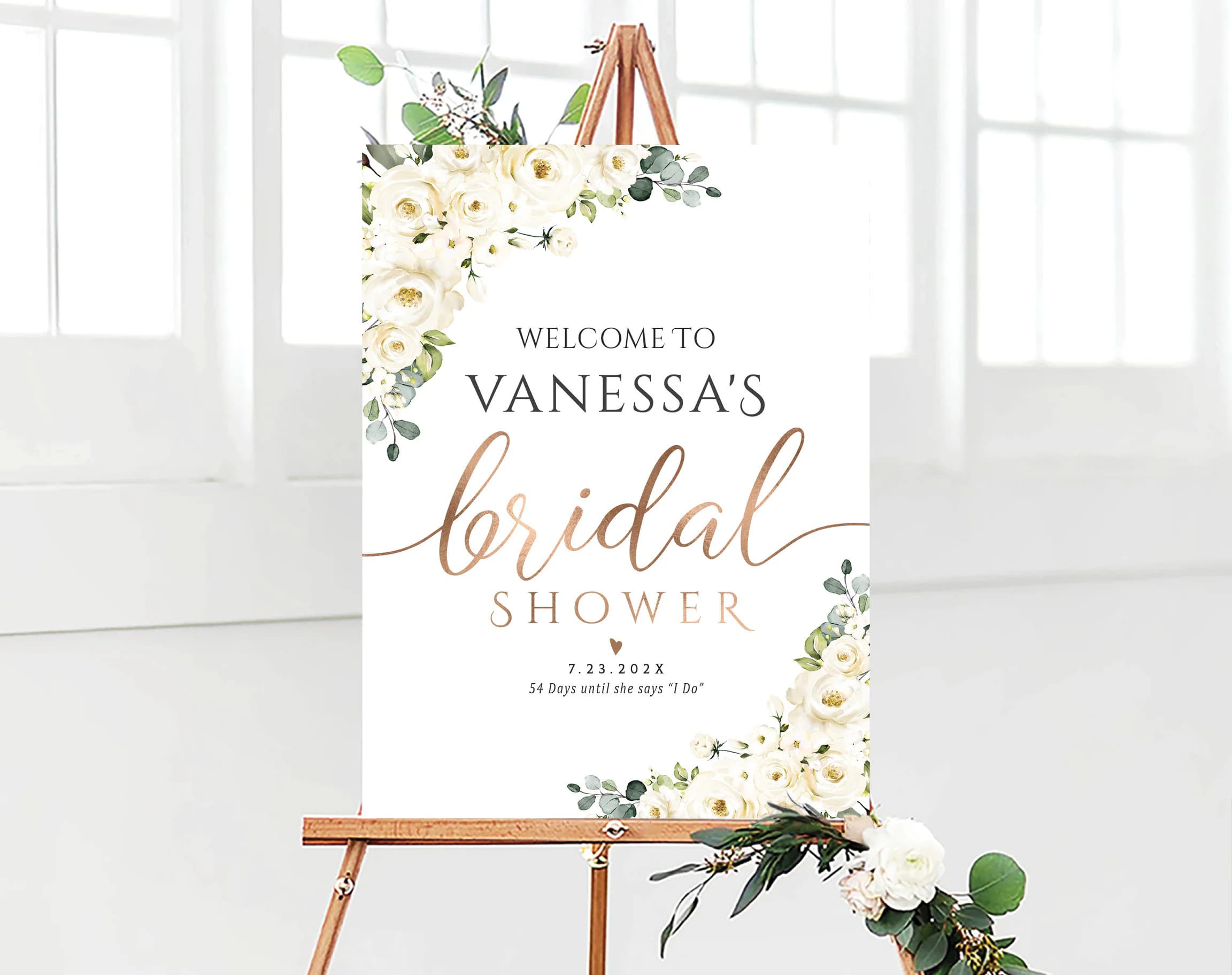 Bridal Shower sign, Bridal Shower Welcome Sign, Bridal Shower decorations, Bridal shower Invitations, Wedding welcome sign, Shower signs - image 4