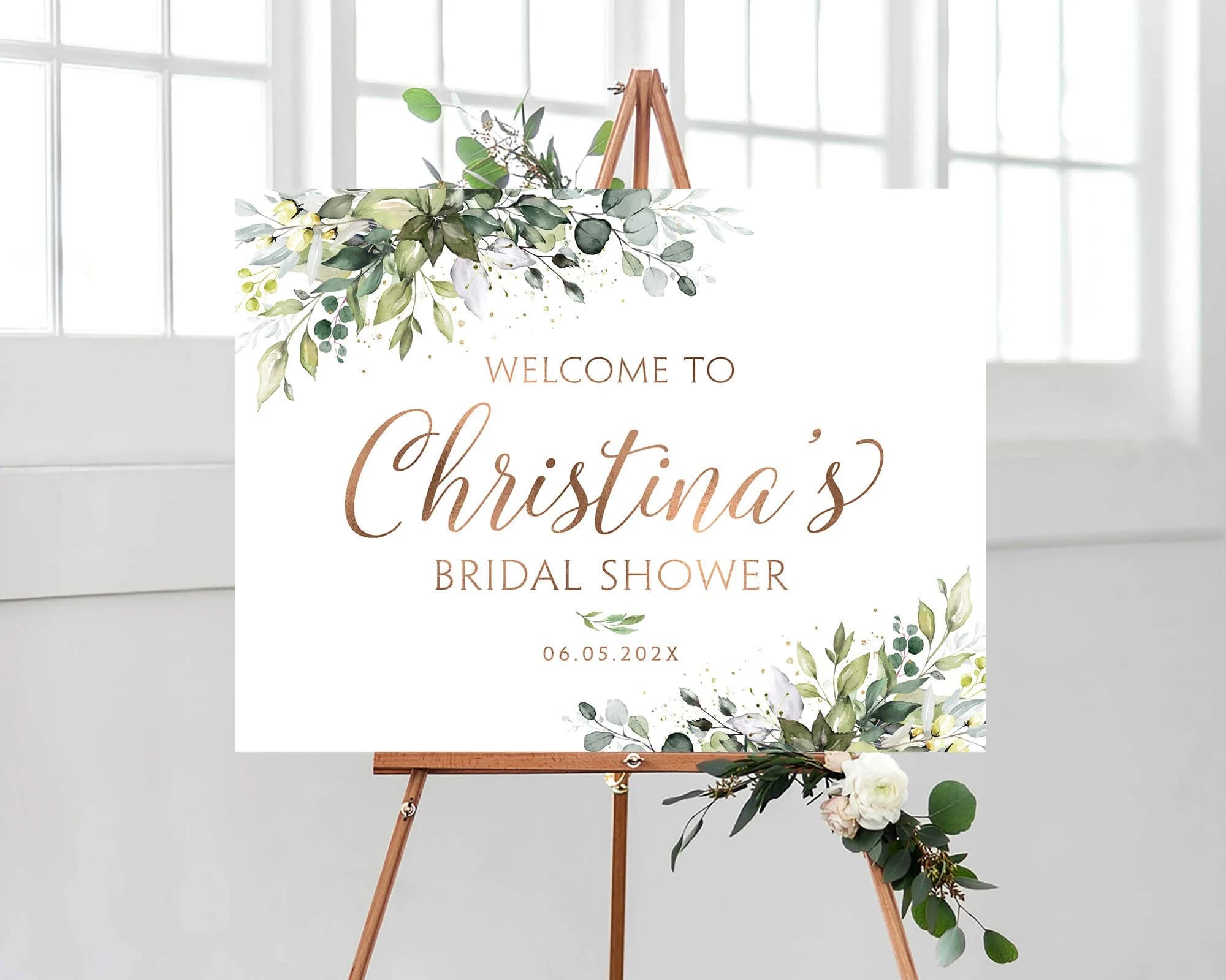 Greenery Bridal shower Decorations, Wedding Shower Sign, Bridal Shower Invitations, Greenery Bridal Shower Decor, Bridal Brunch Sign, Bridal Tea Sign, Bridal Shower Banner, Shower Poster, Couples Shower Sign, Couples Bridal Shower, Baby Shower Sign